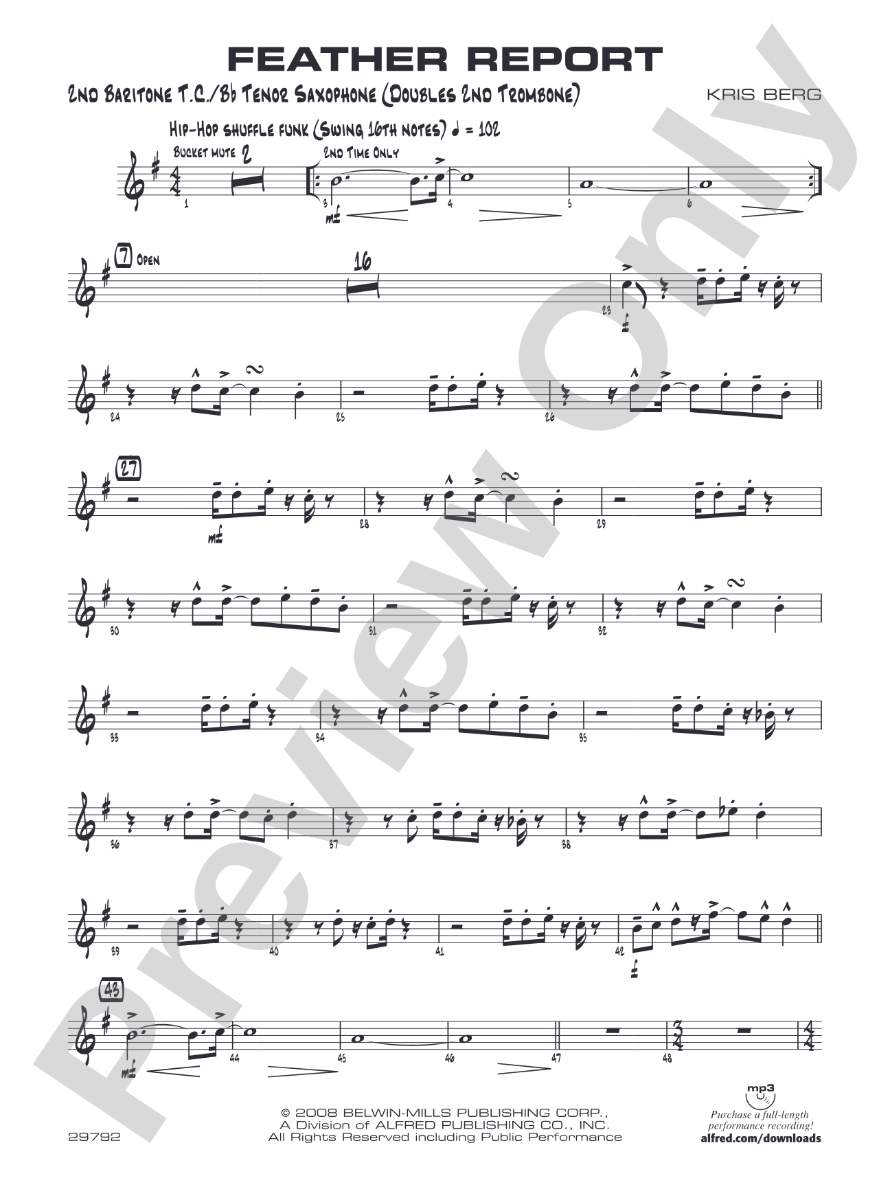 Feather Report: 2nd Baritone T.C.
