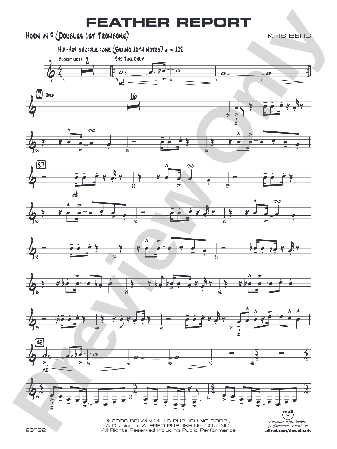 Feather Report: 1st F Horn