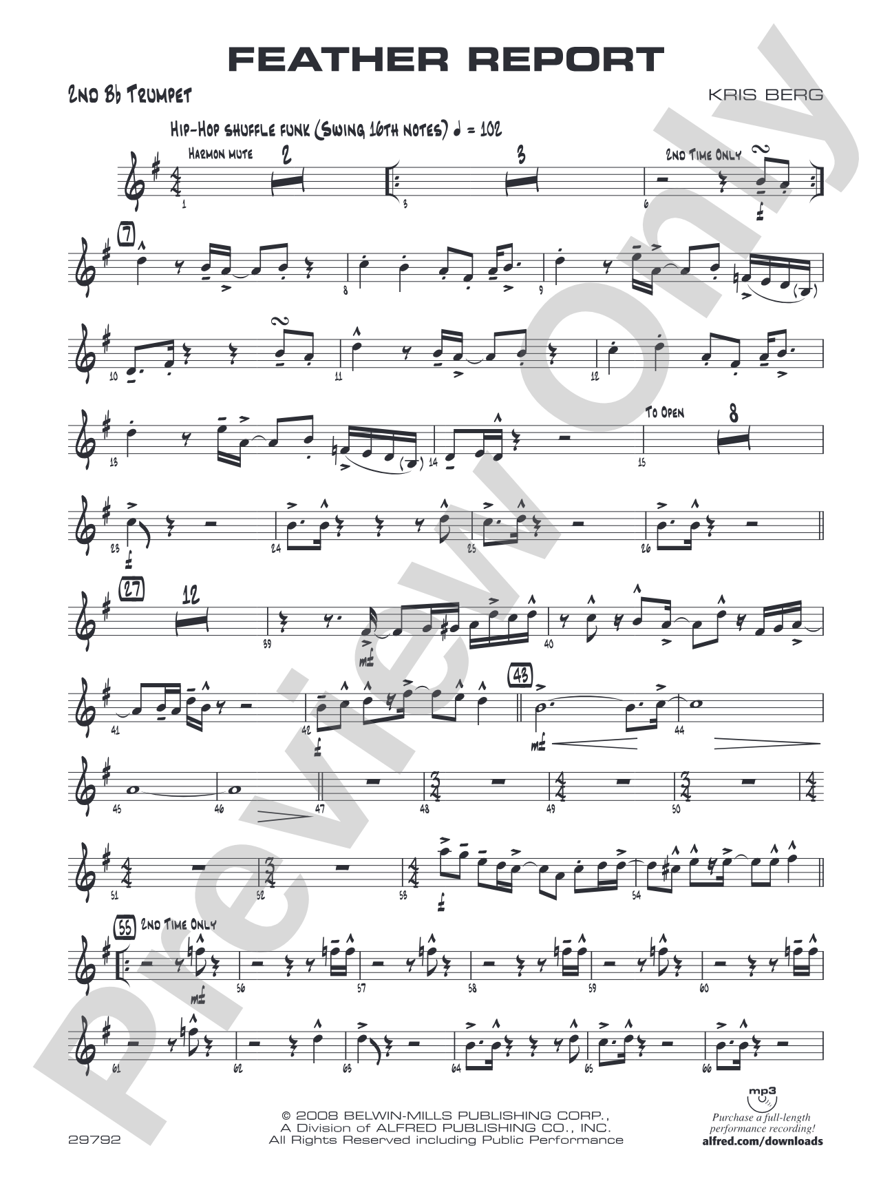 Feather Report: 2nd B-flat Trumpet