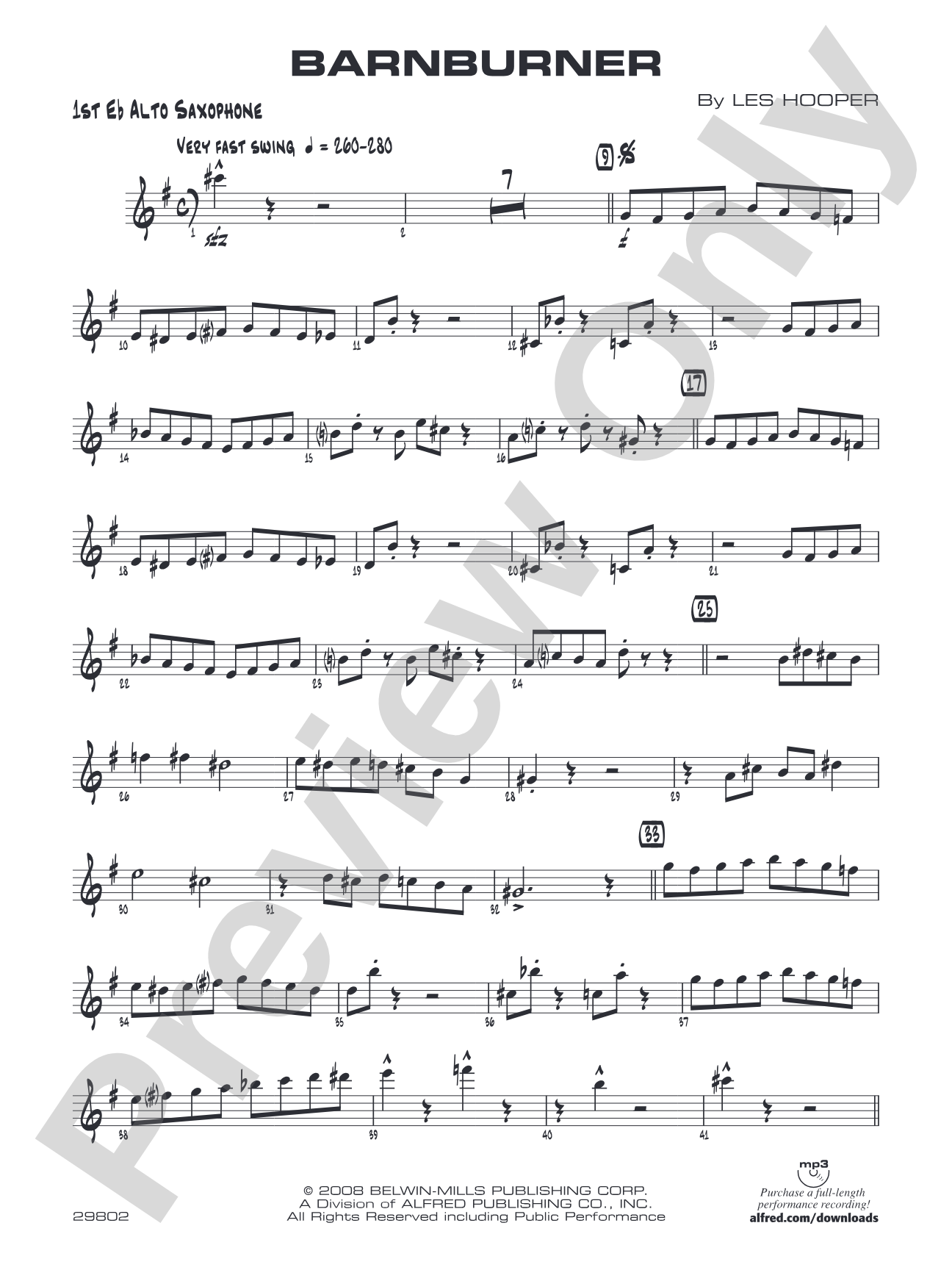 Barnburner: E-flat Alto Saxophone