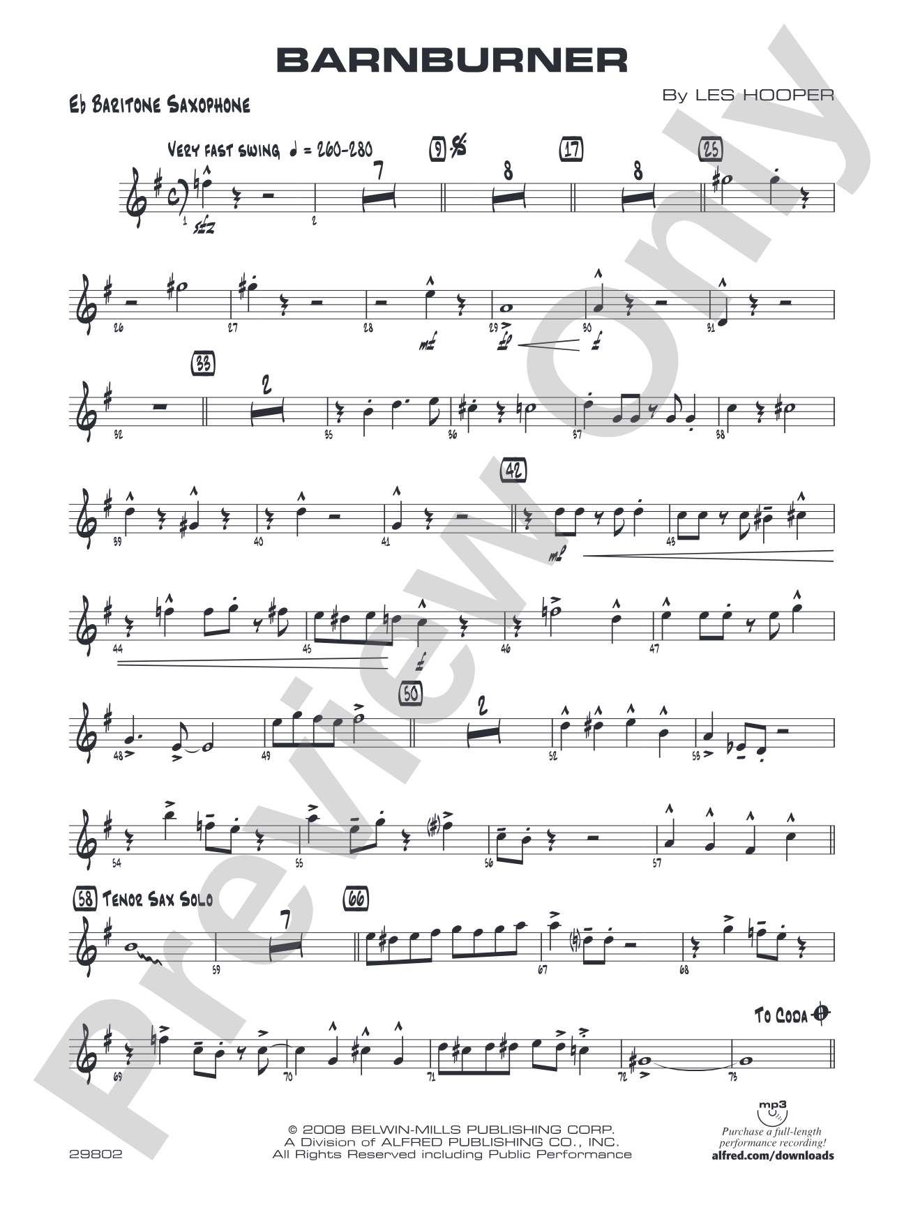 Barnburner: E-flat Baritone Saxophone