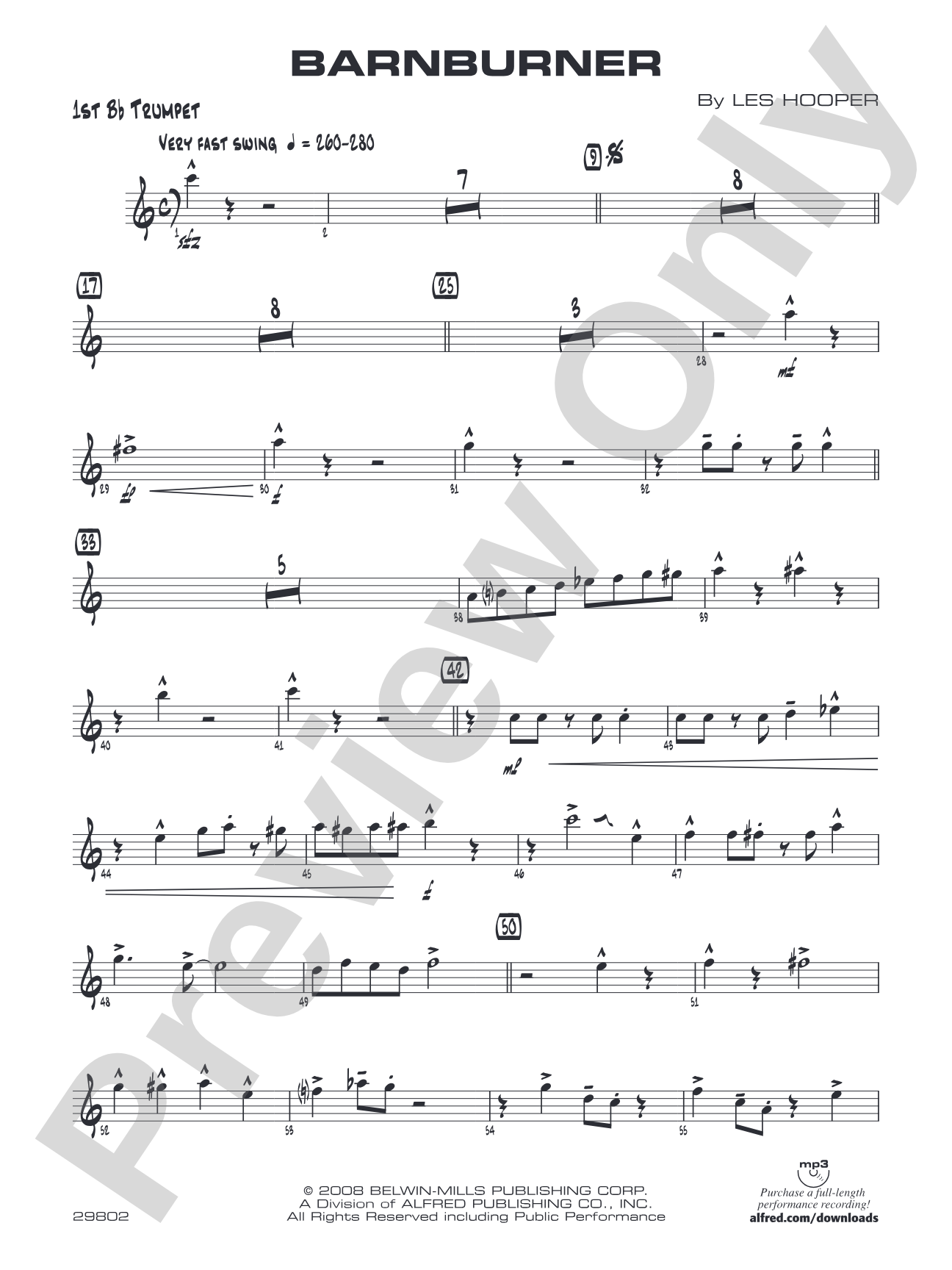 Barnburner: 1st B-flat Trumpet
