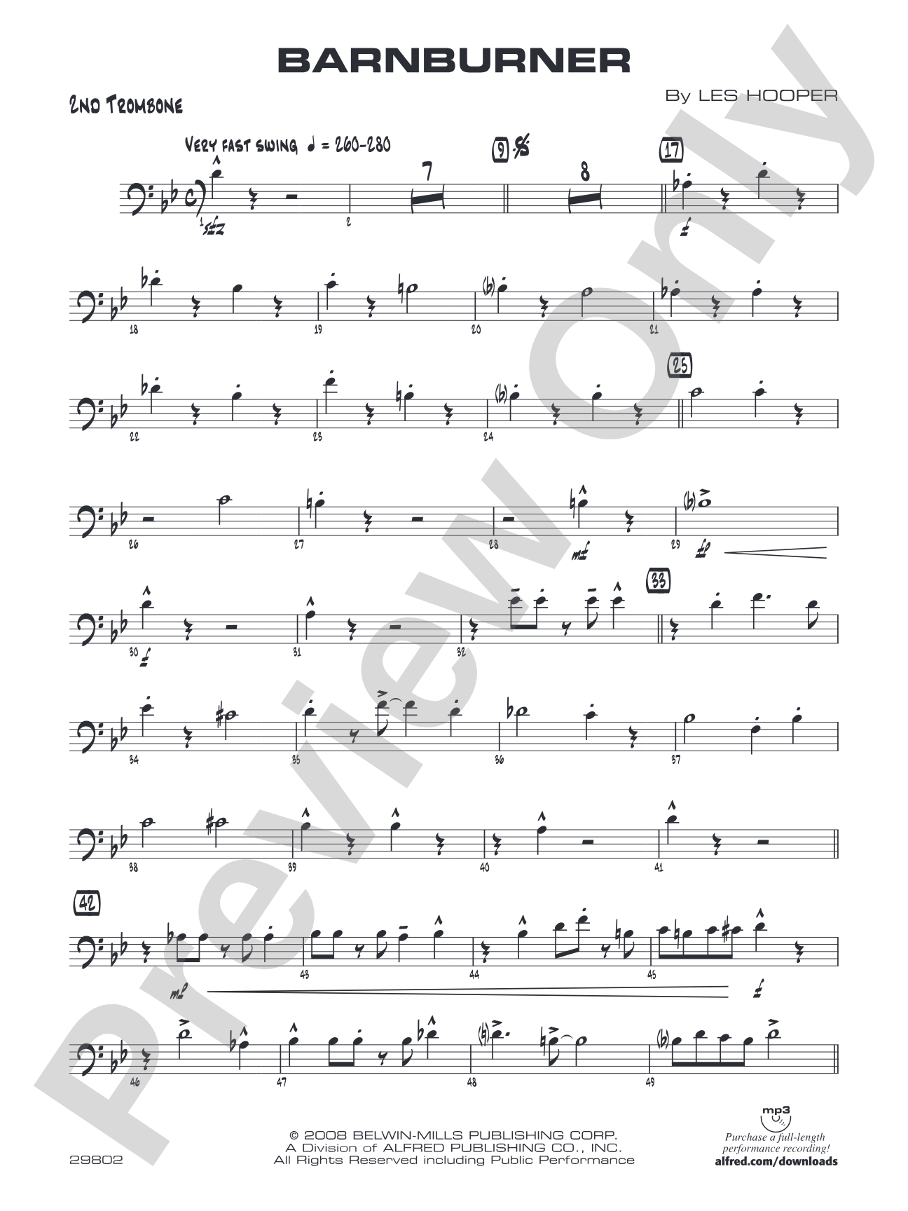 Barnburner: 2nd Trombone