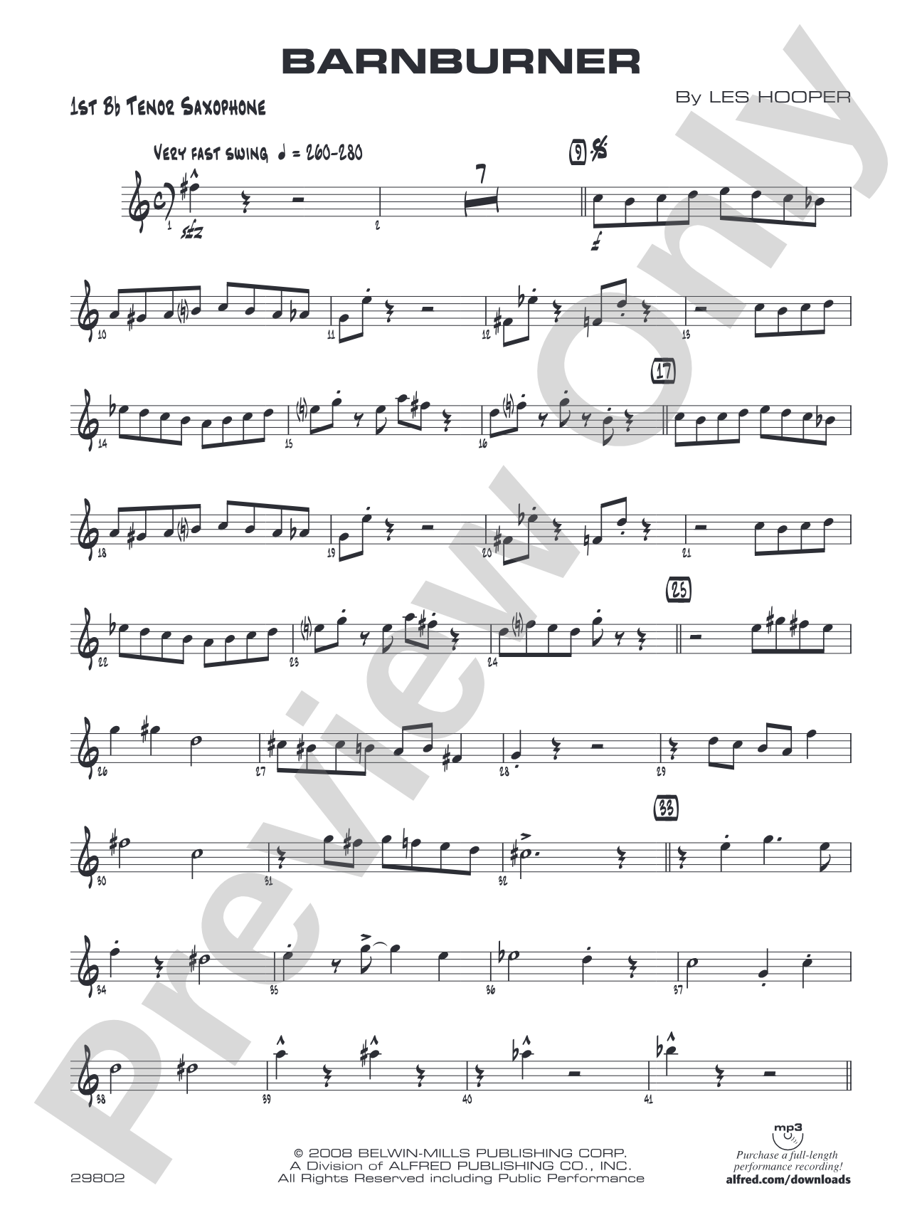 Barnburner: B-flat Tenor Saxophone