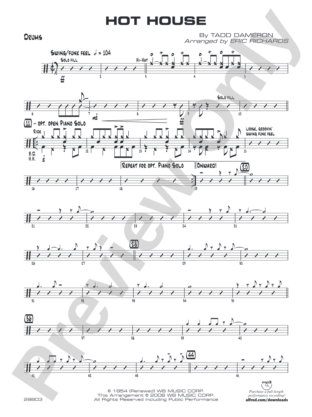 Hot House: Drums