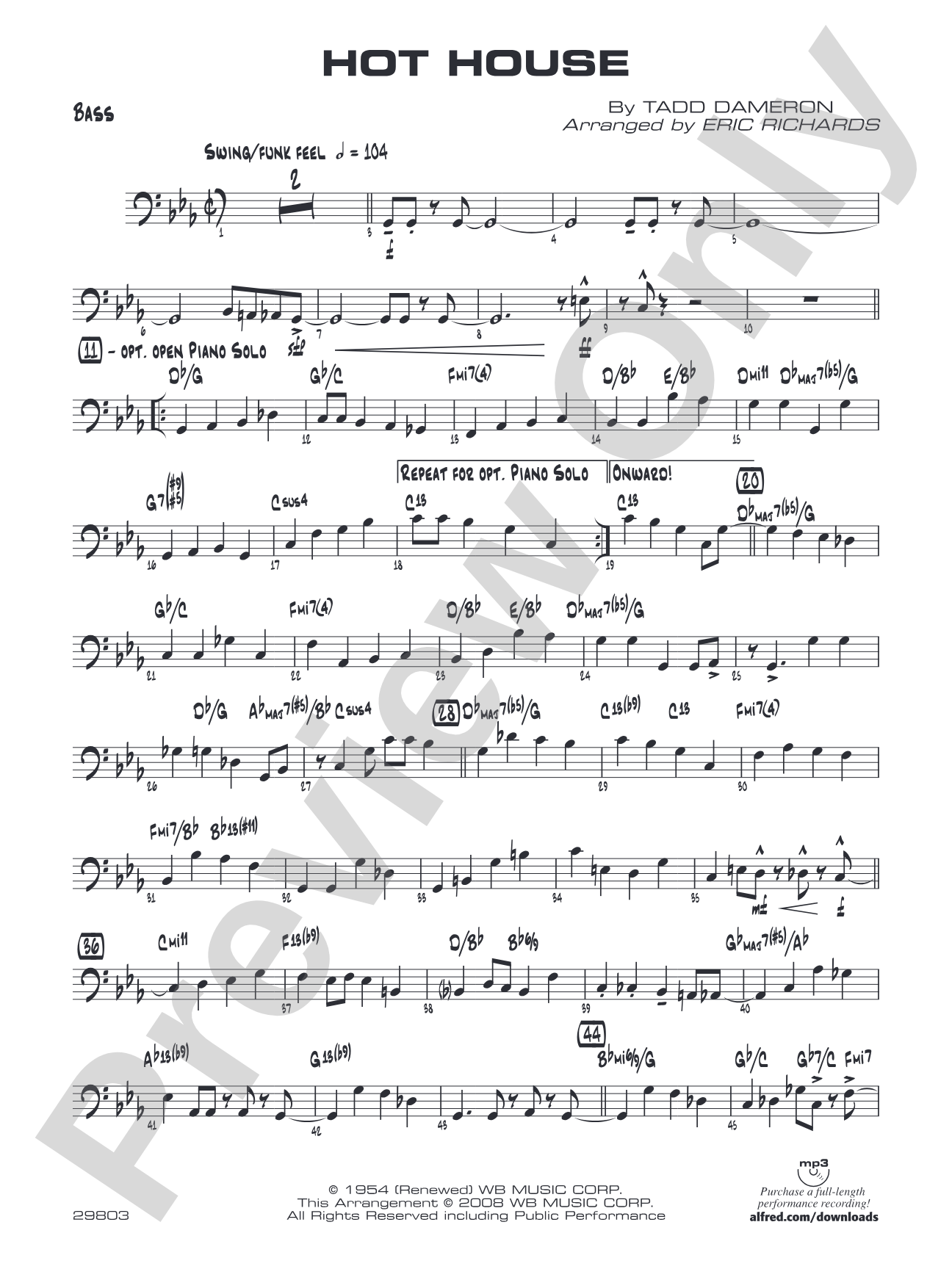 Hot House: String Bass