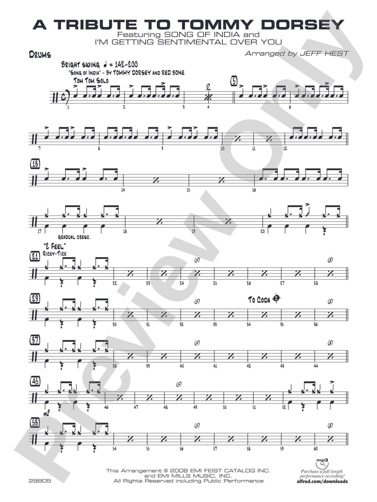 A Tribute to Tommy Dorsey: Drums