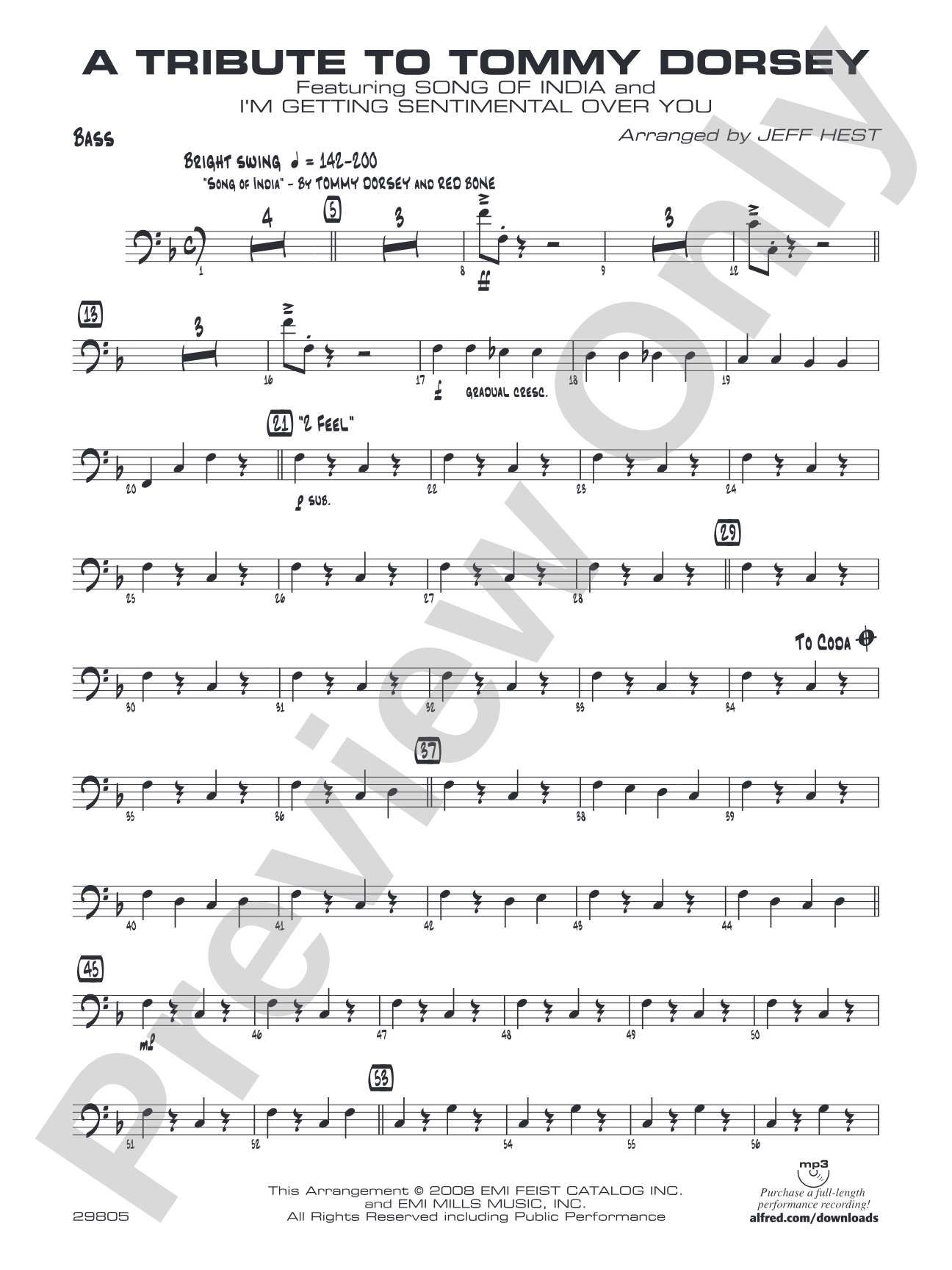 A Tribute to Tommy Dorsey: String Bass