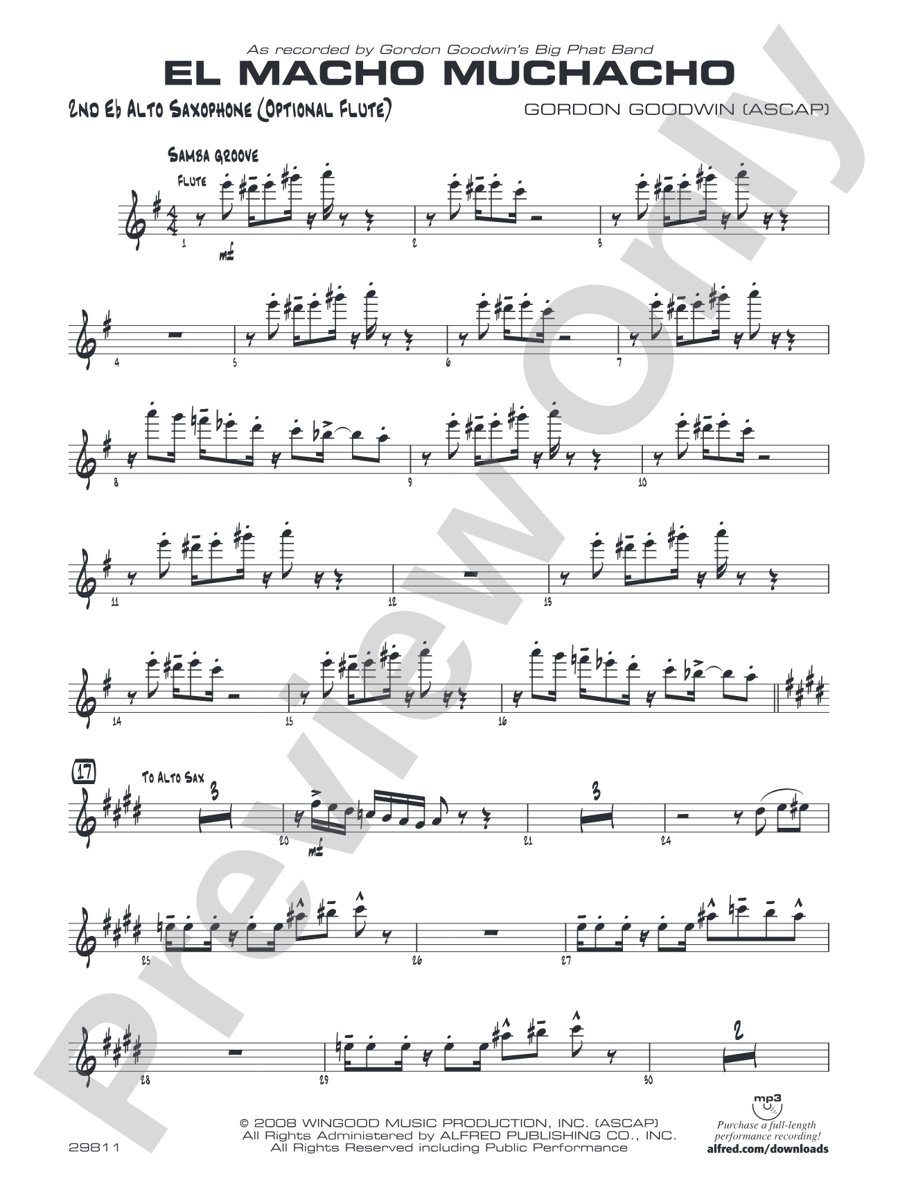 El Macho Muchacho: 2nd E-flat Alto Saxophone