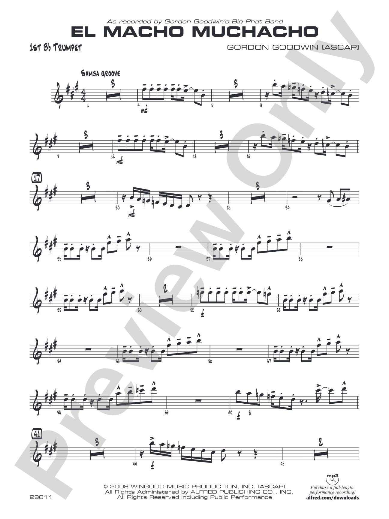 El Macho Muchacho: 1st B-flat Trumpet