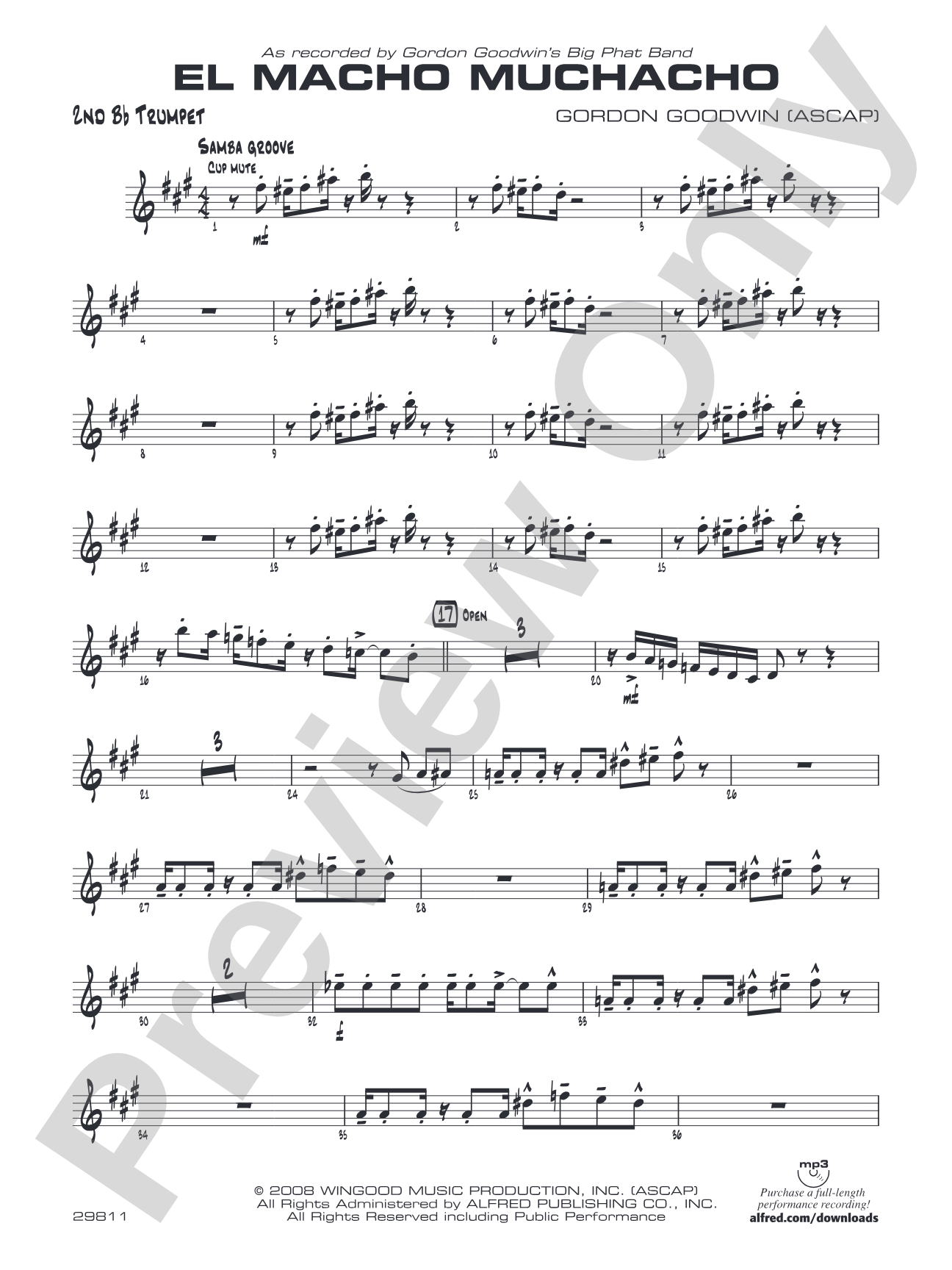 El Macho Muchacho: 2nd B-flat Trumpet
