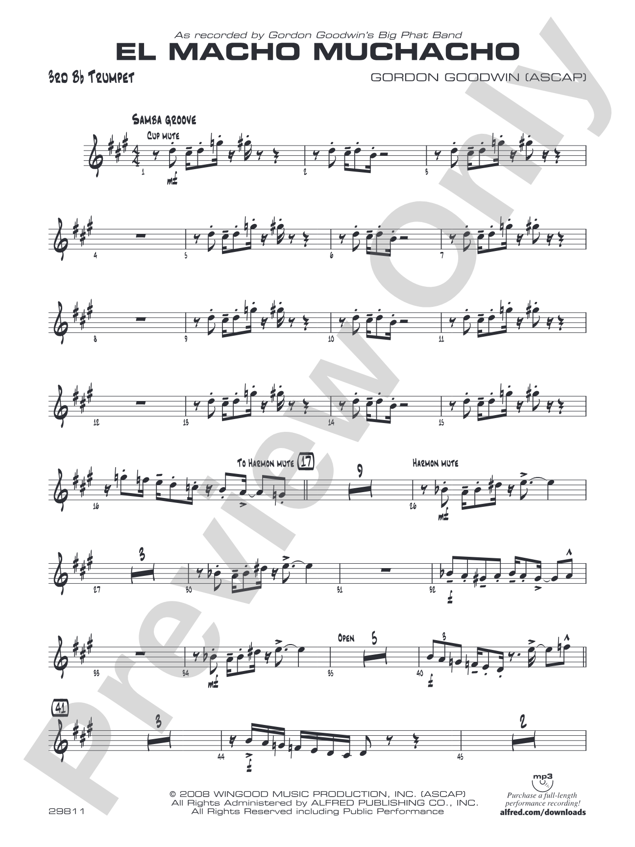 El Macho Muchacho: 3rd B-flat Trumpet