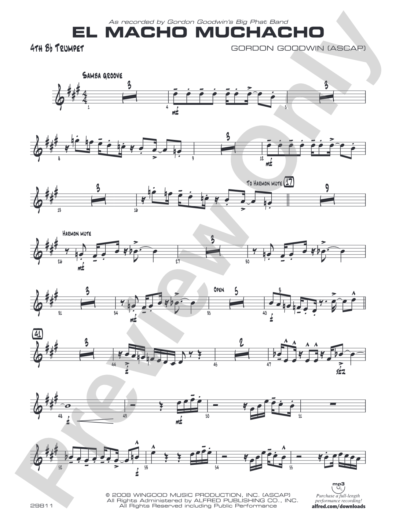 El Macho Muchacho: 4th B-flat Trumpet