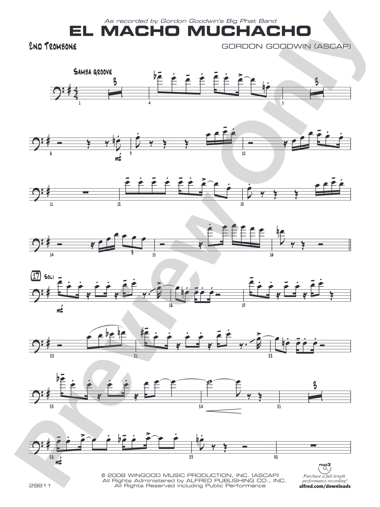 El Macho Muchacho: 2nd Trombone