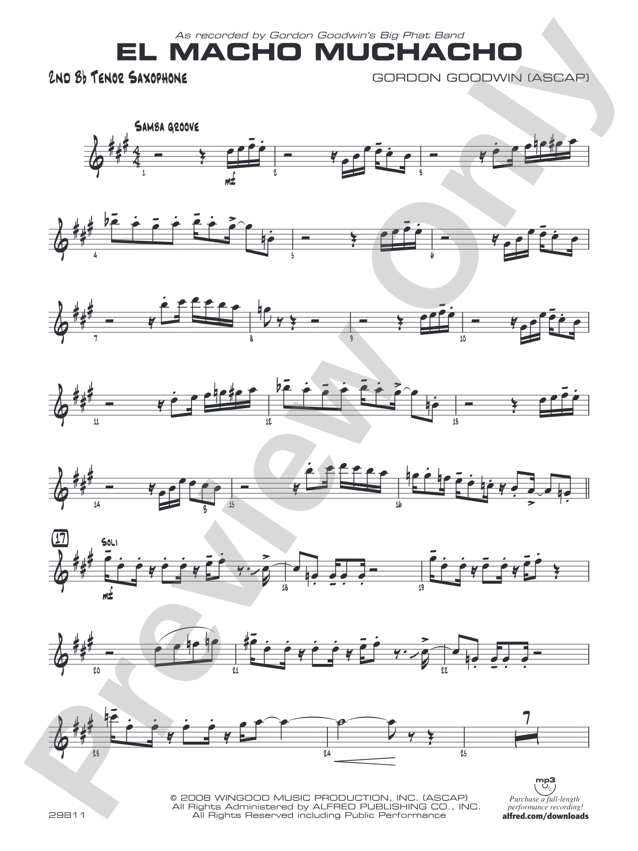 El Macho Muchacho: 2nd B-flat Tenor Saxophone