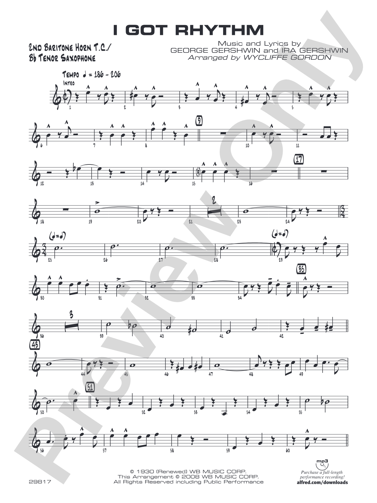 I Got Rhythm: 2nd Baritone T.C.