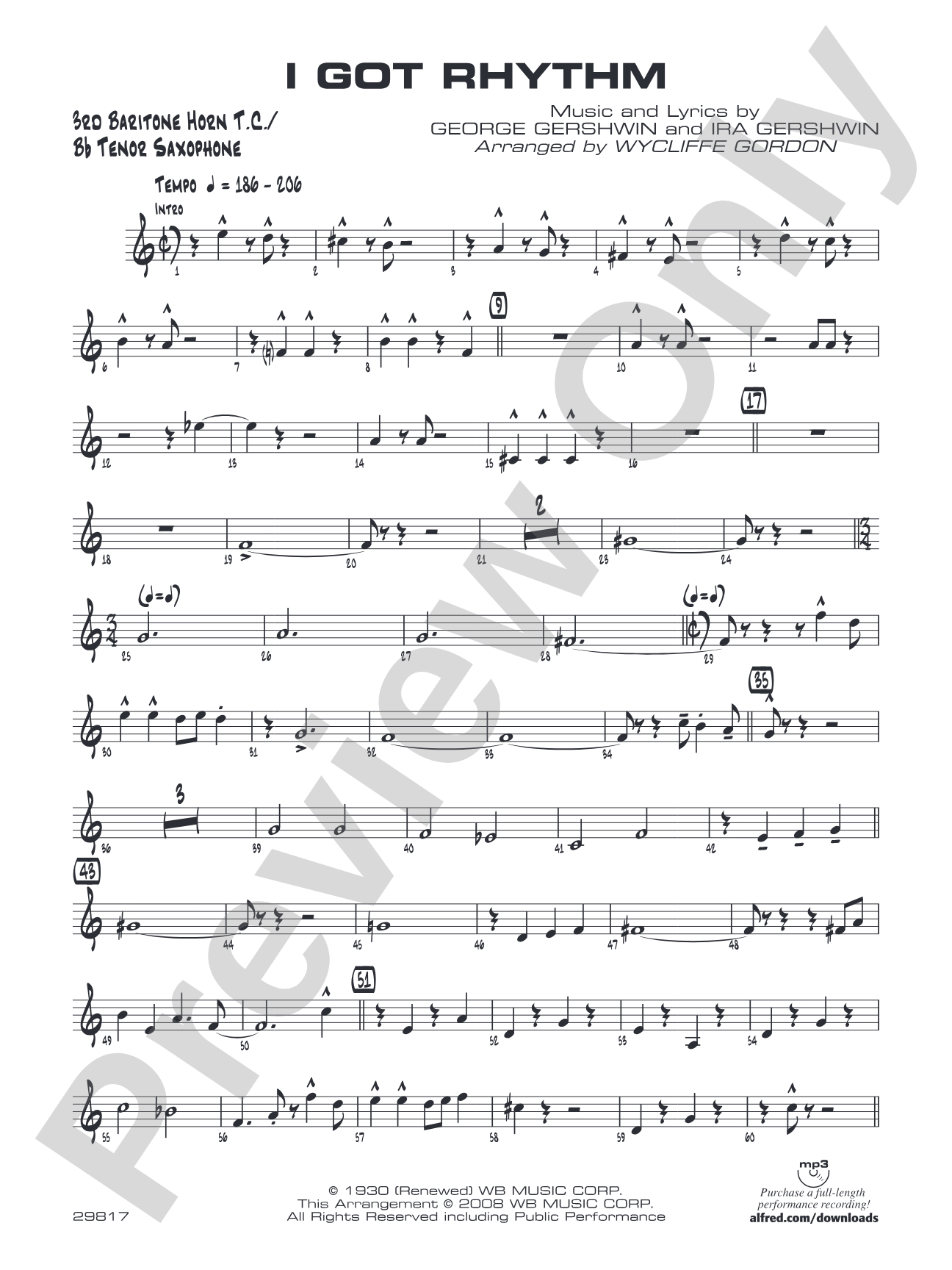 I Got Rhythm: 3rd Baritone T.C.