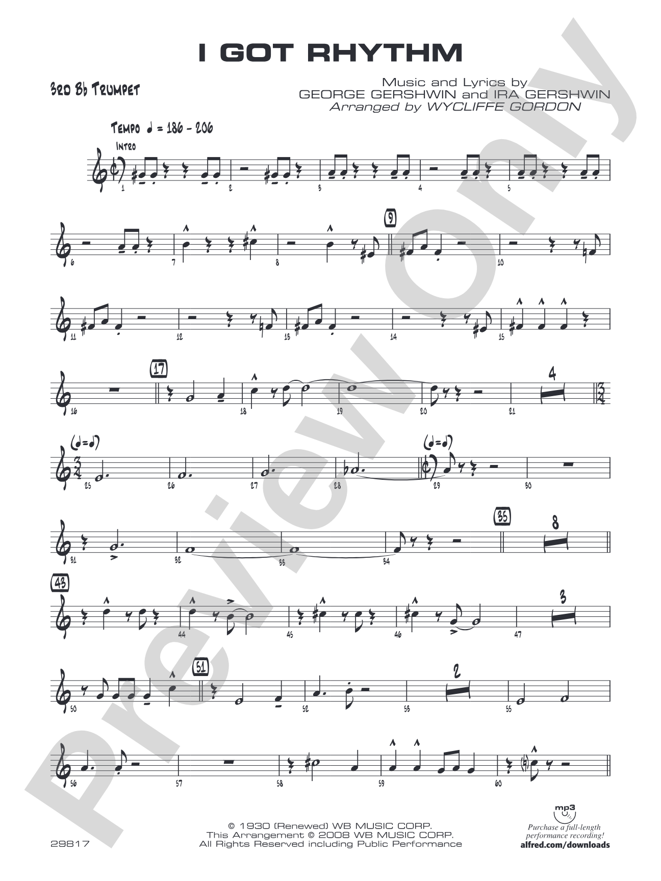 I Got Rhythm: 3rd B-flat Trumpet