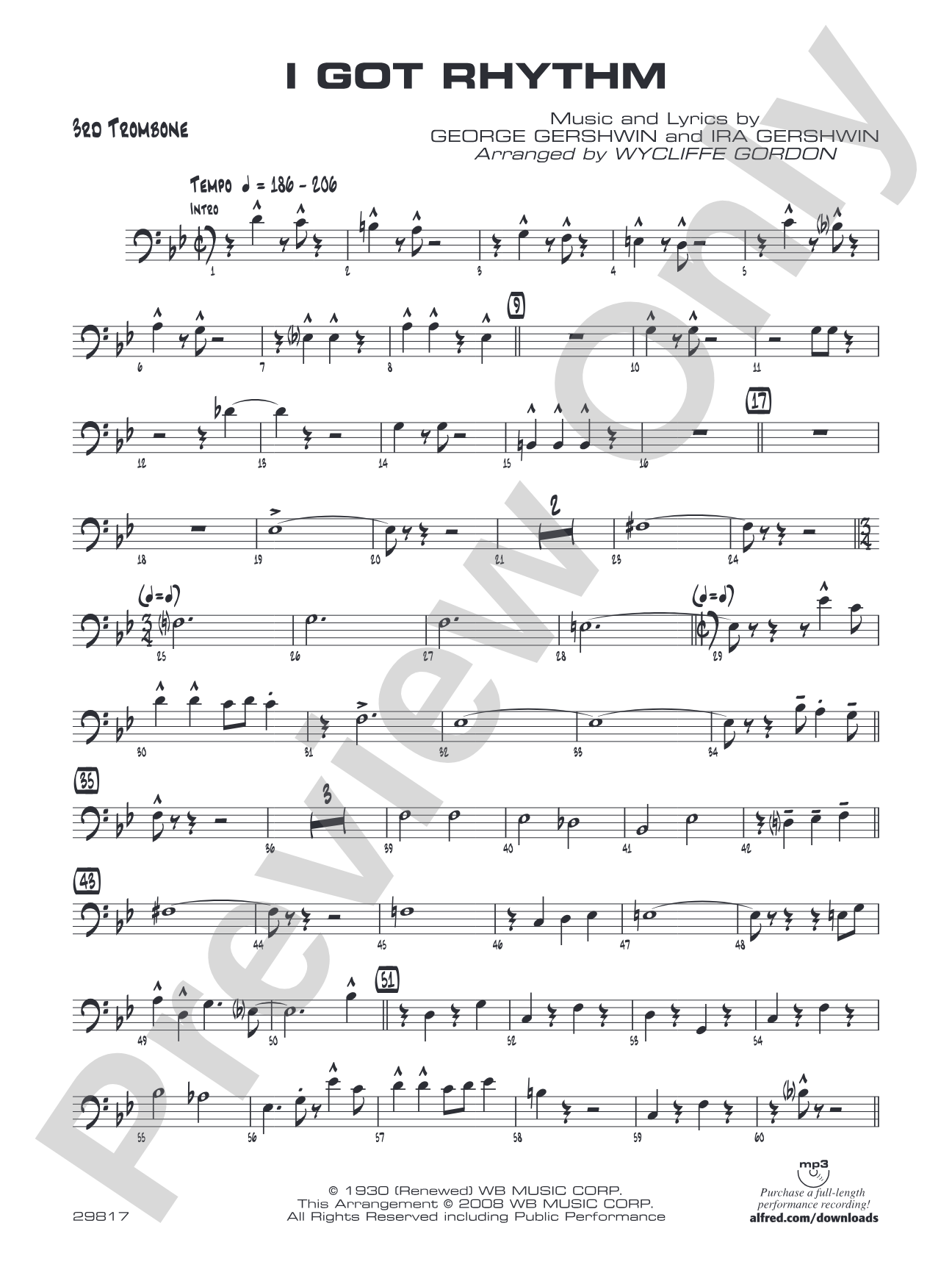 I Got Rhythm: 3rd Trombone