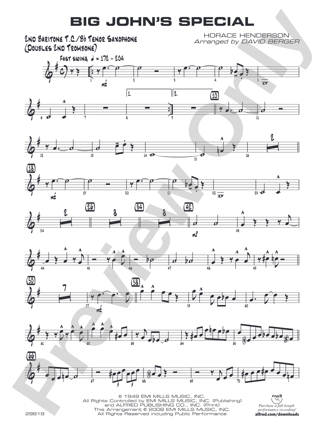 Big John's Special: 2nd Baritone T.C.