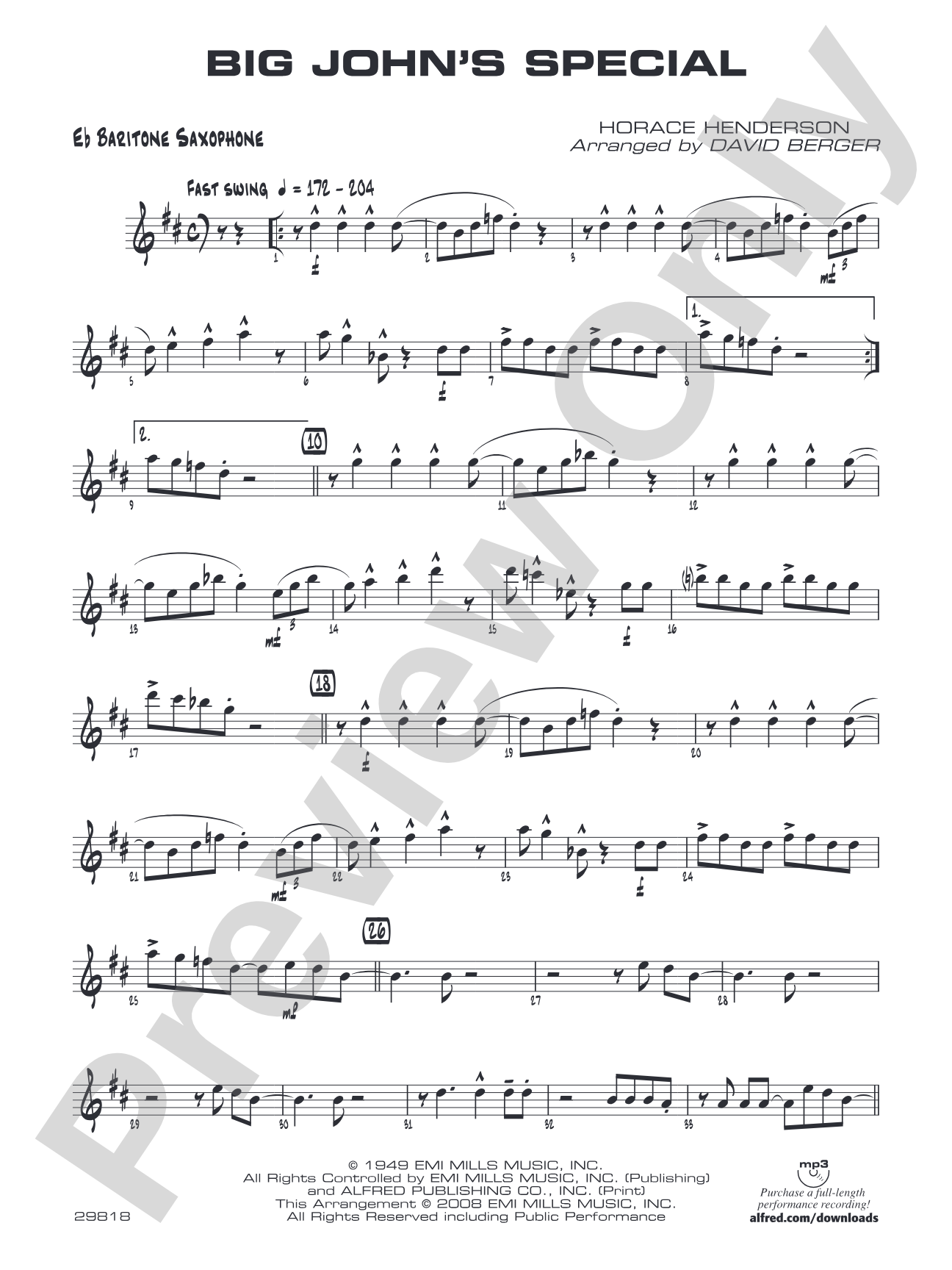 Big John's Special: E-flat Baritone Saxophone
