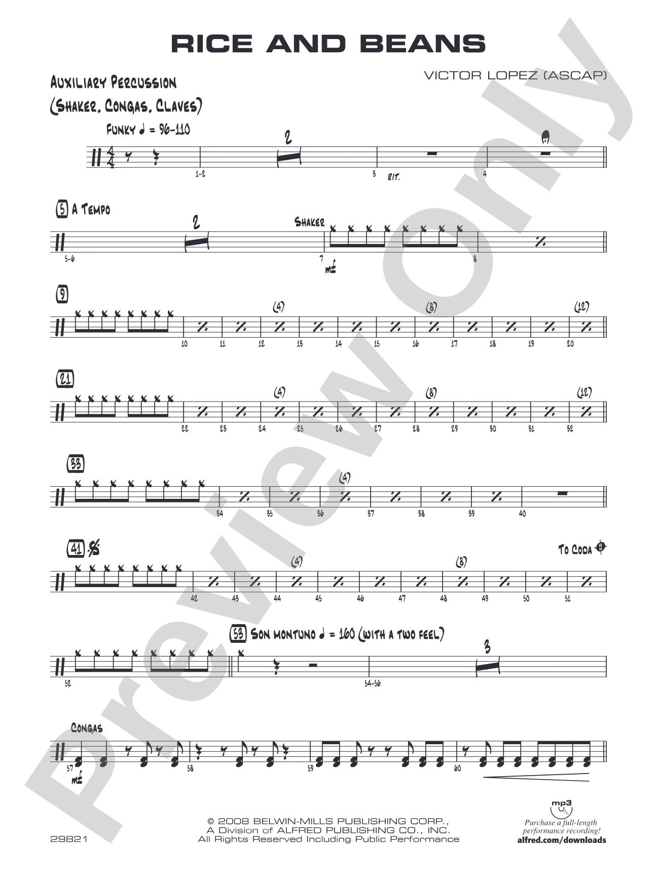 Rice and Beans: Auxiliary Percussion