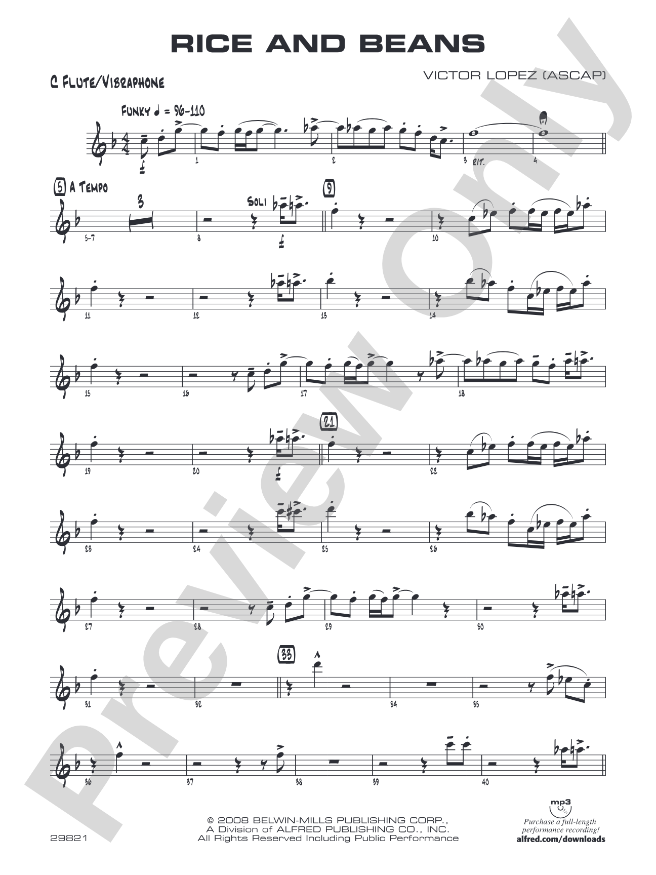 Rice and Beans: Flute