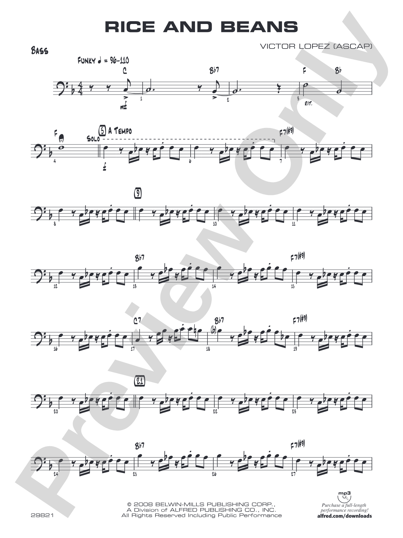 Rice and Beans: String Bass