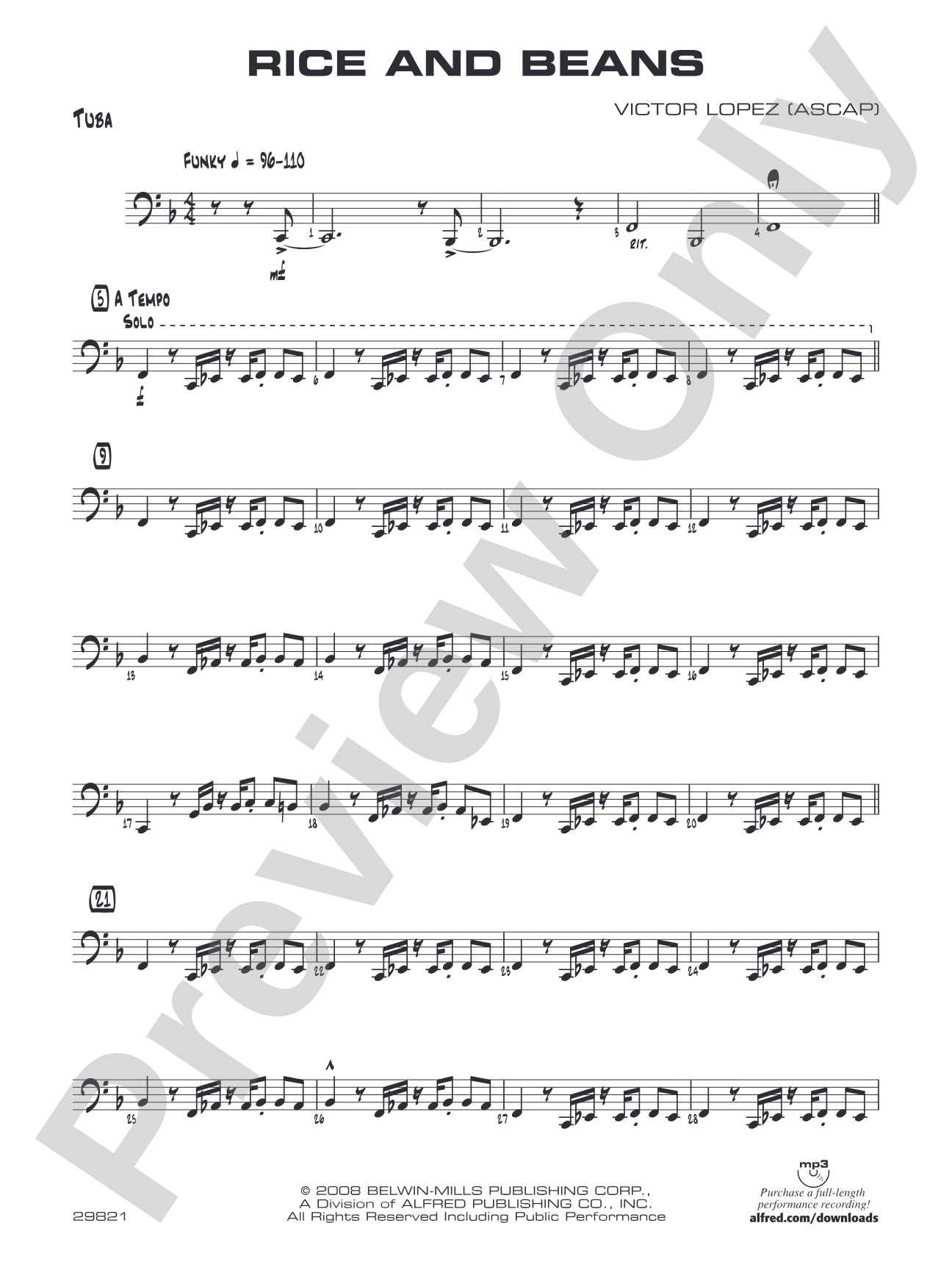 Rice and Beans: Tuba
