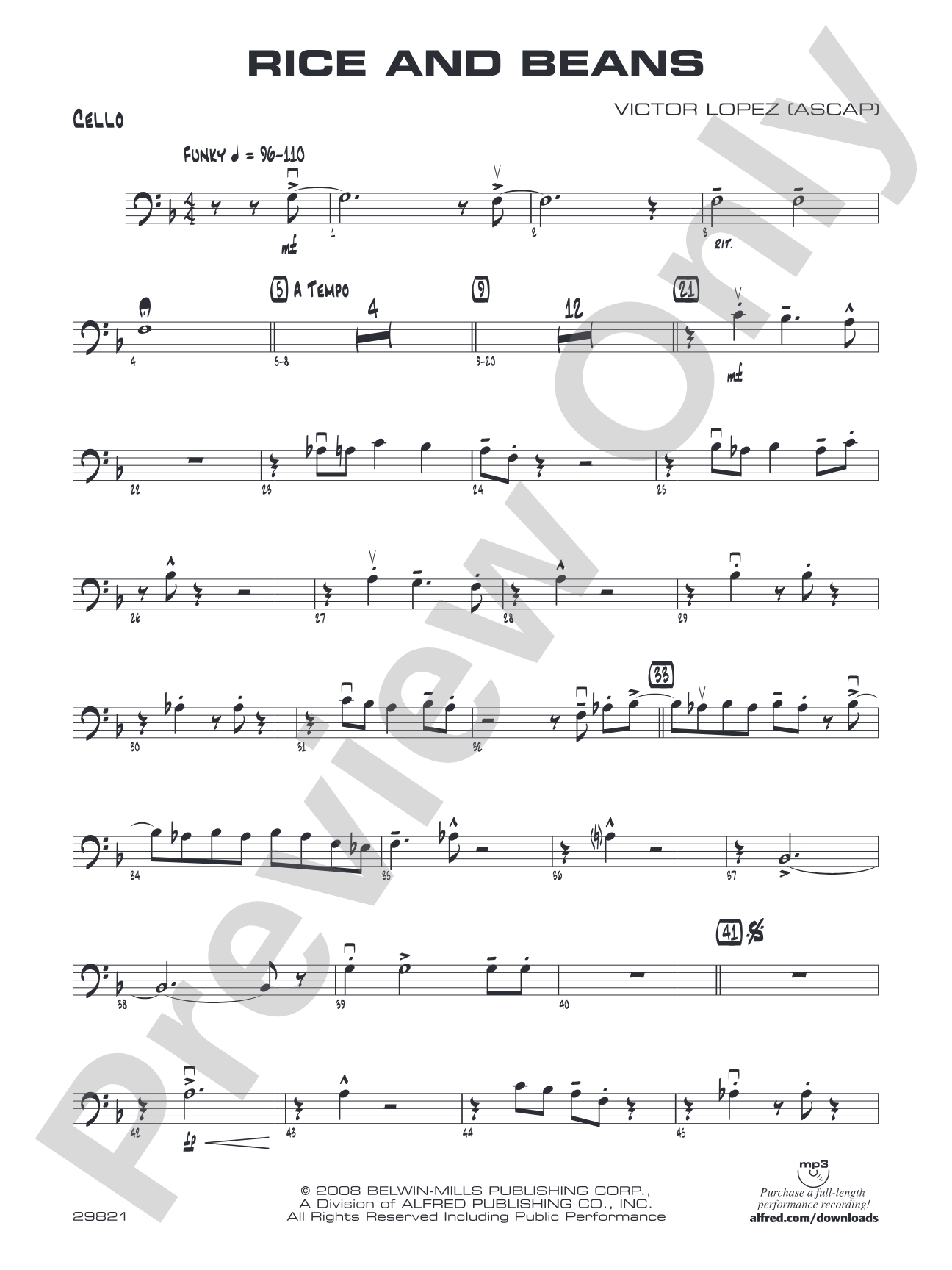 Rice and Beans: Cello