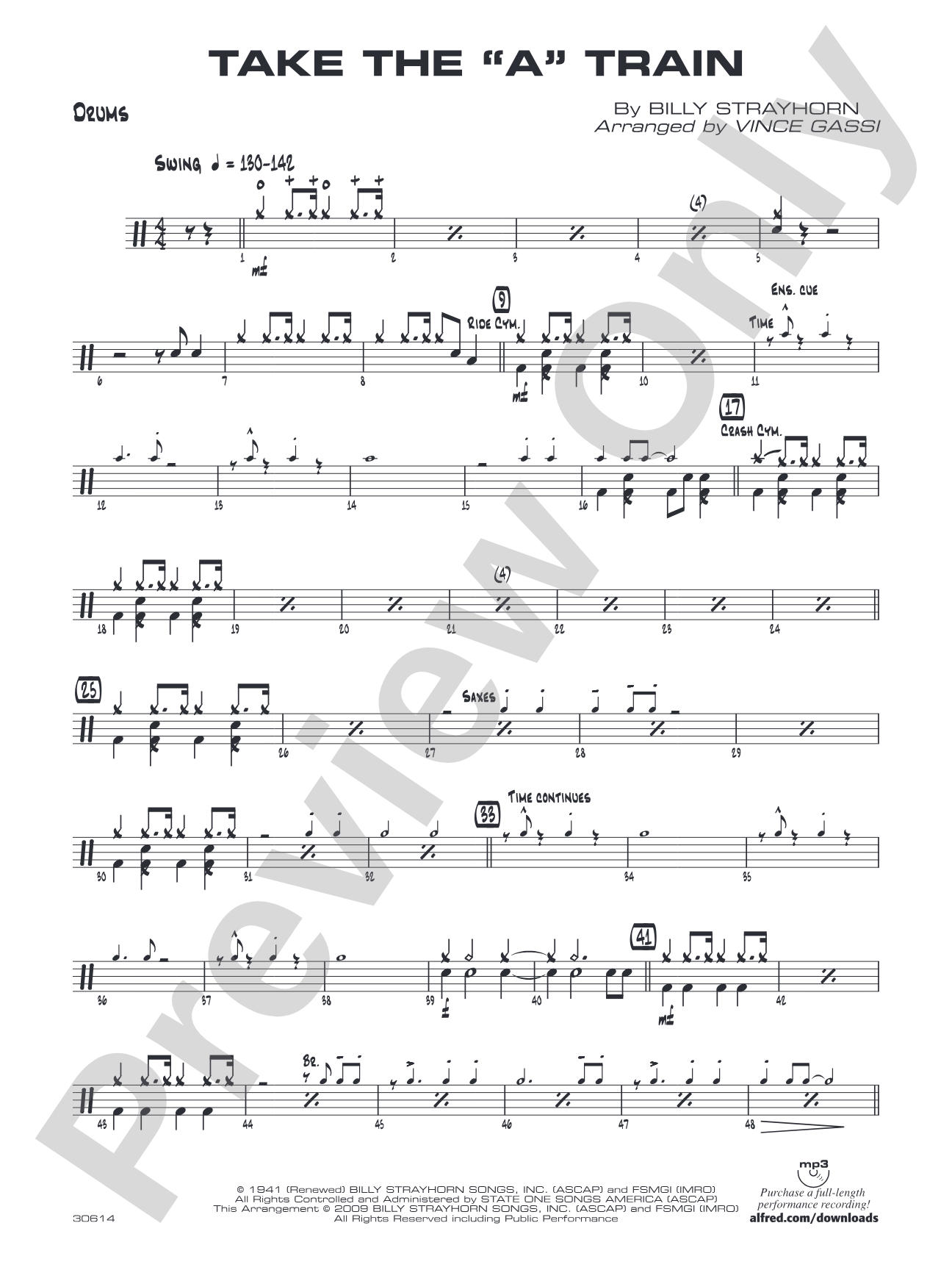 Take the "A" Train: Drums