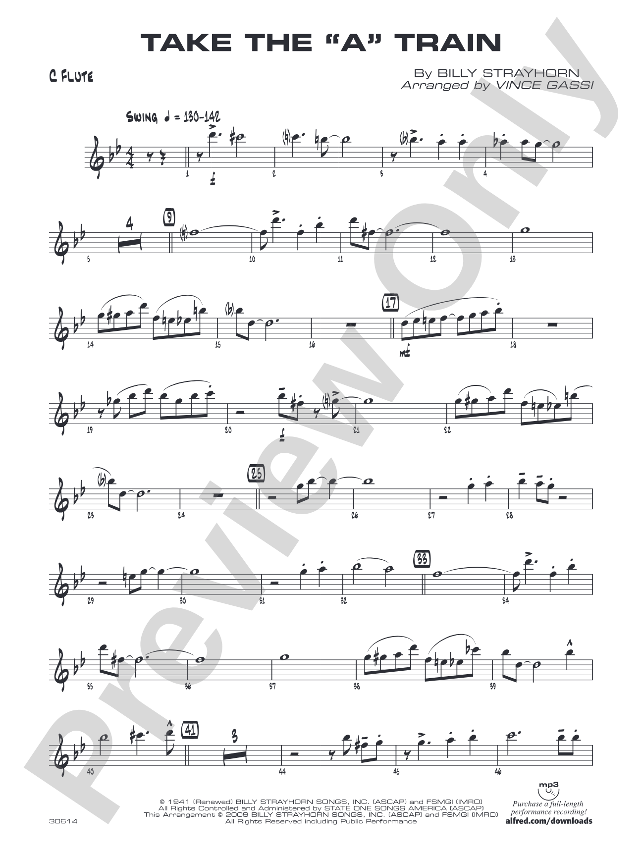 Take the "A" Train: Flute