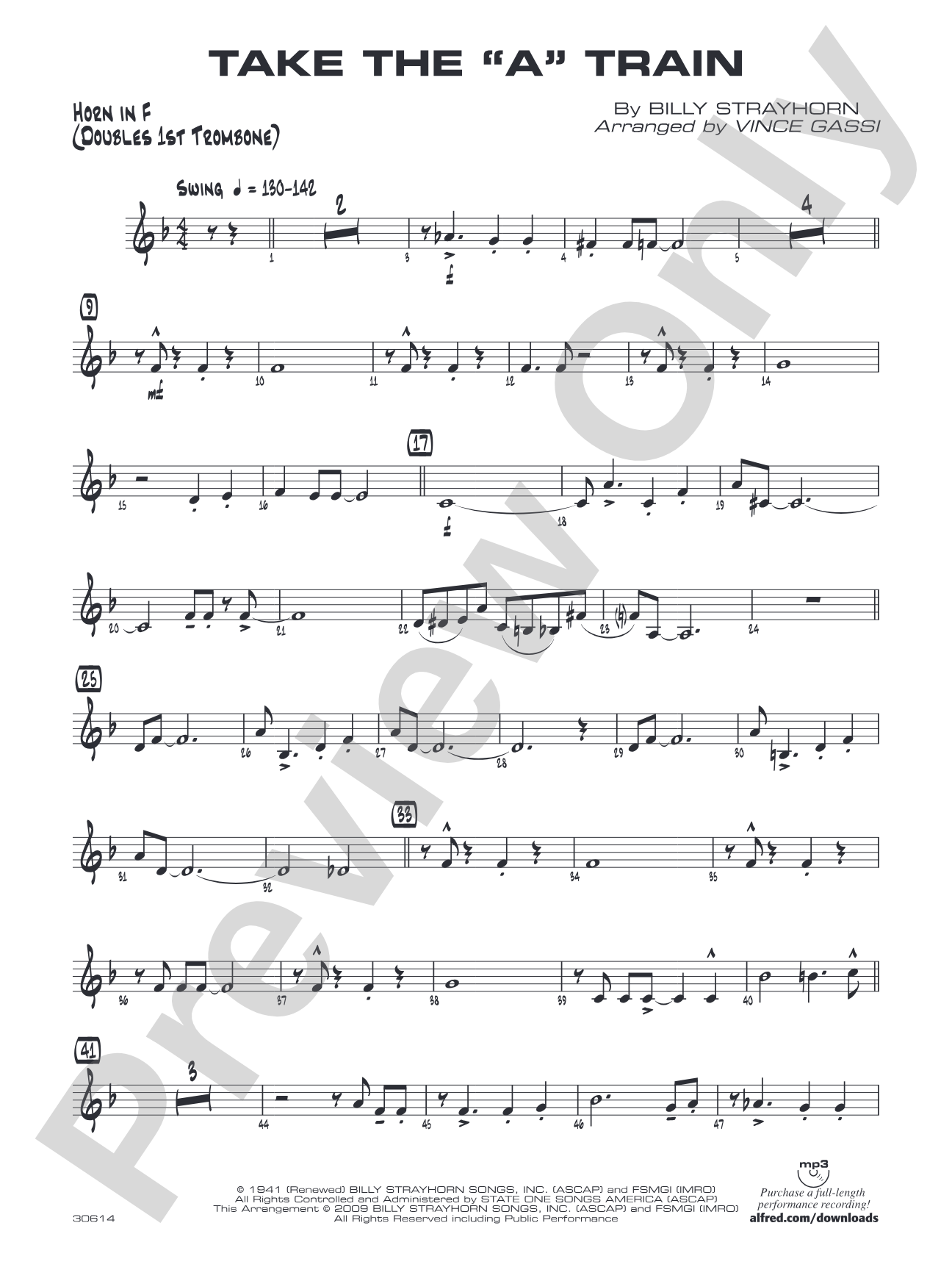 Take the "A" Train: 1st F Horn