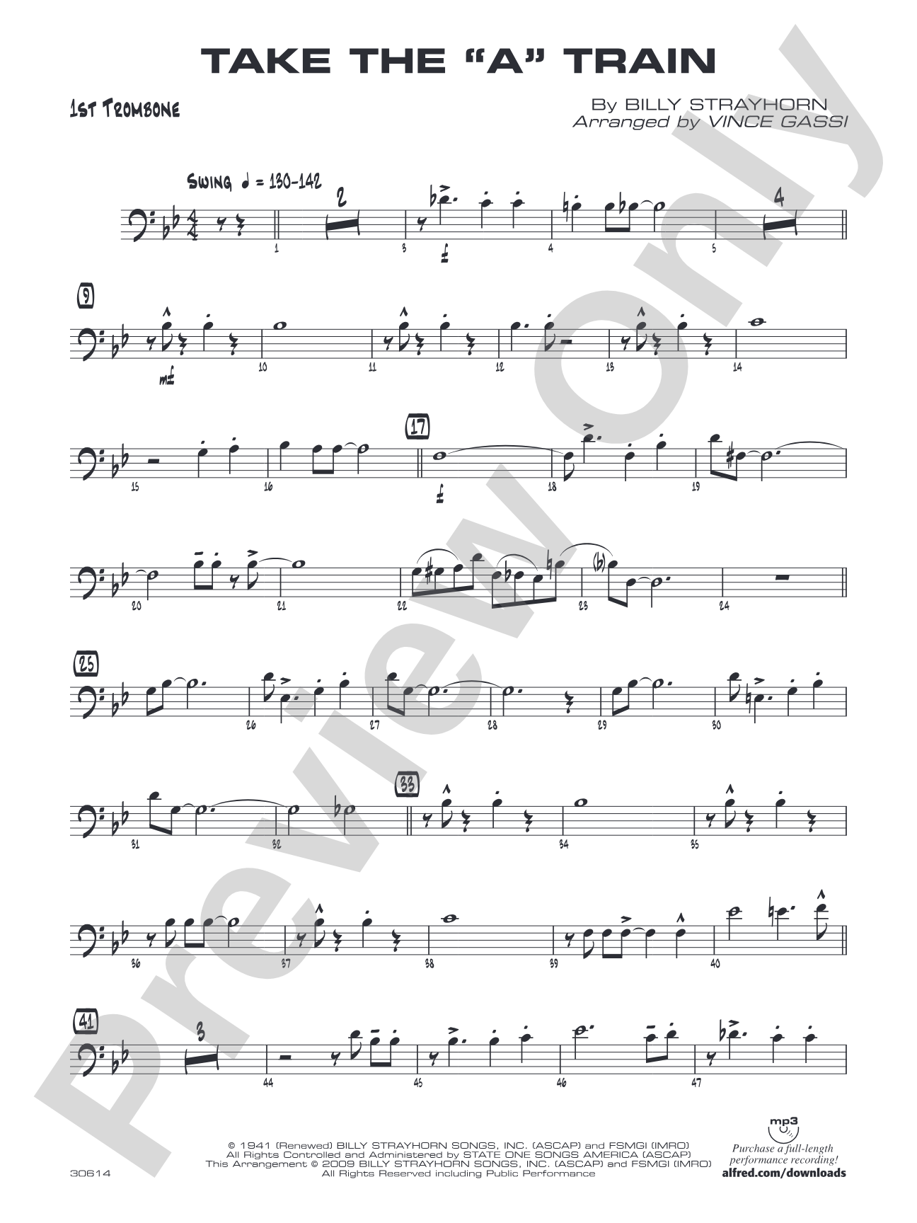 Take the "A" Train: 1st Trombone