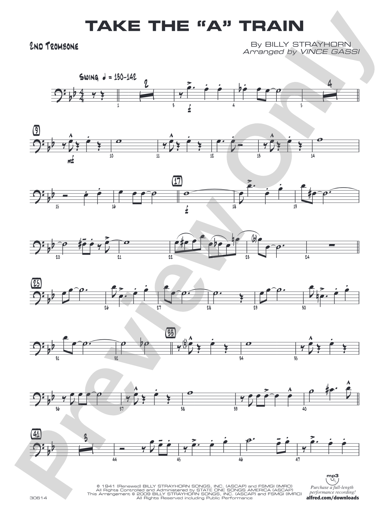 Take the "A" Train: 2nd Trombone