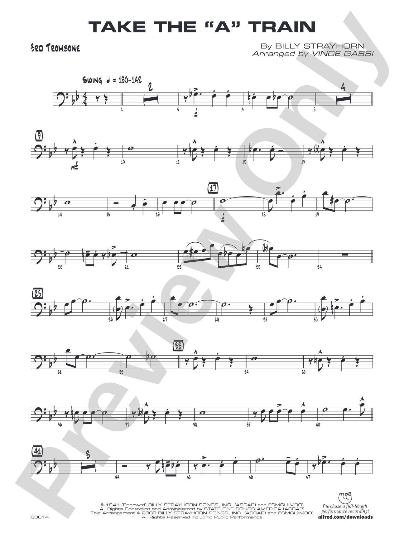 Take the "A" Train: 3rd Trombone