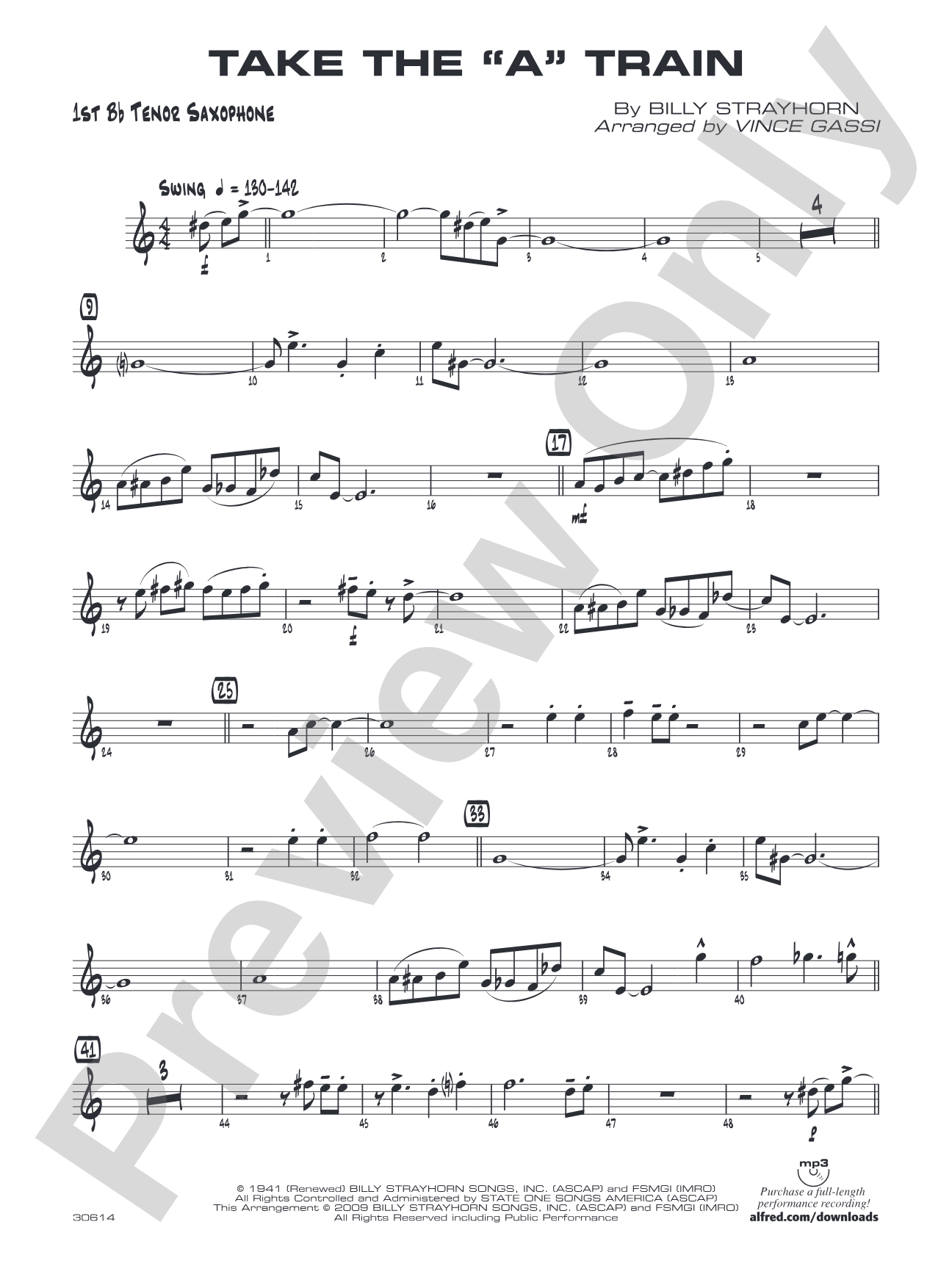 Take the "A" Train: B-flat Tenor Saxophone