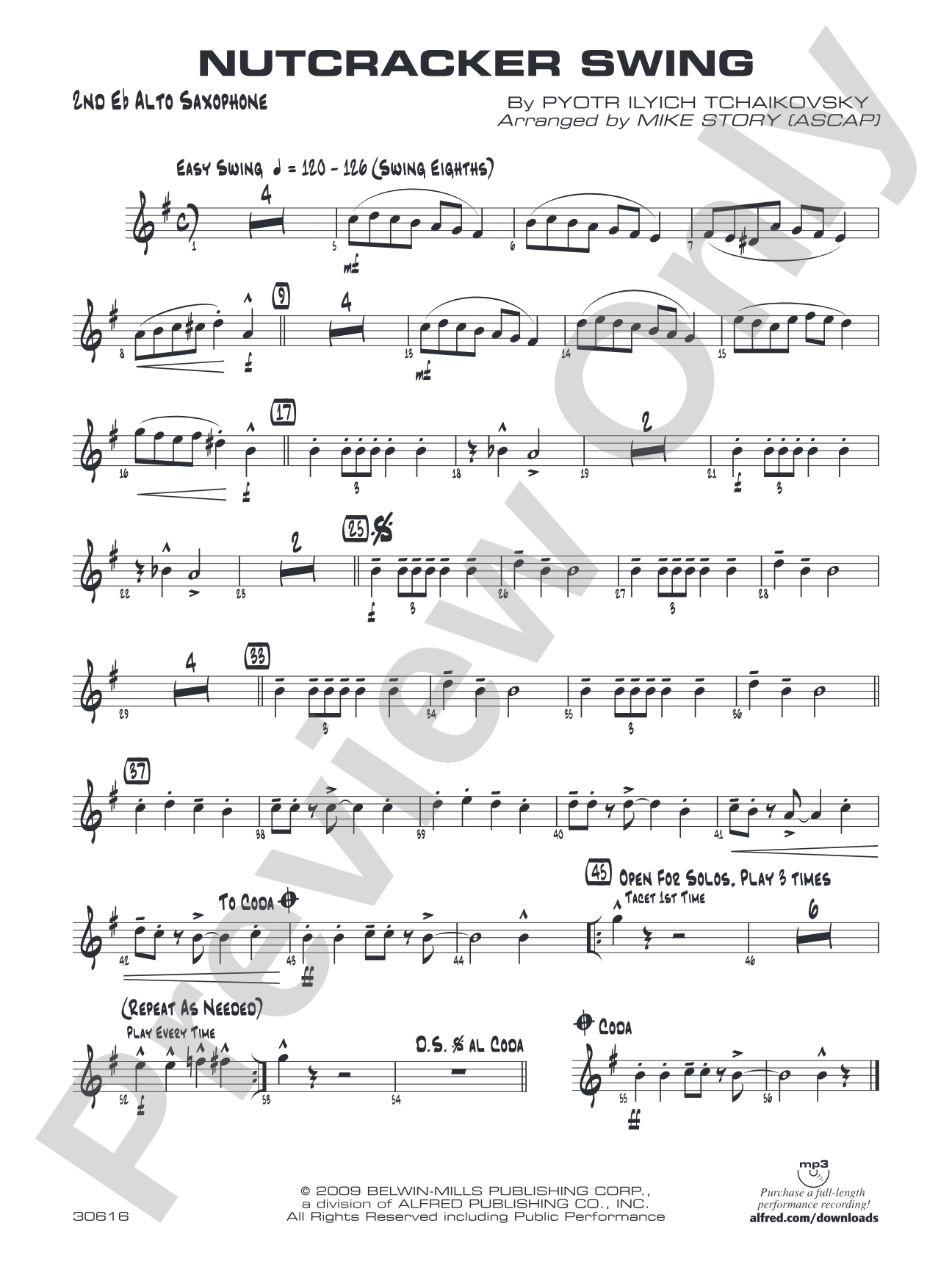 Nutcracker Swing: 2nd E-flat Alto Saxophone