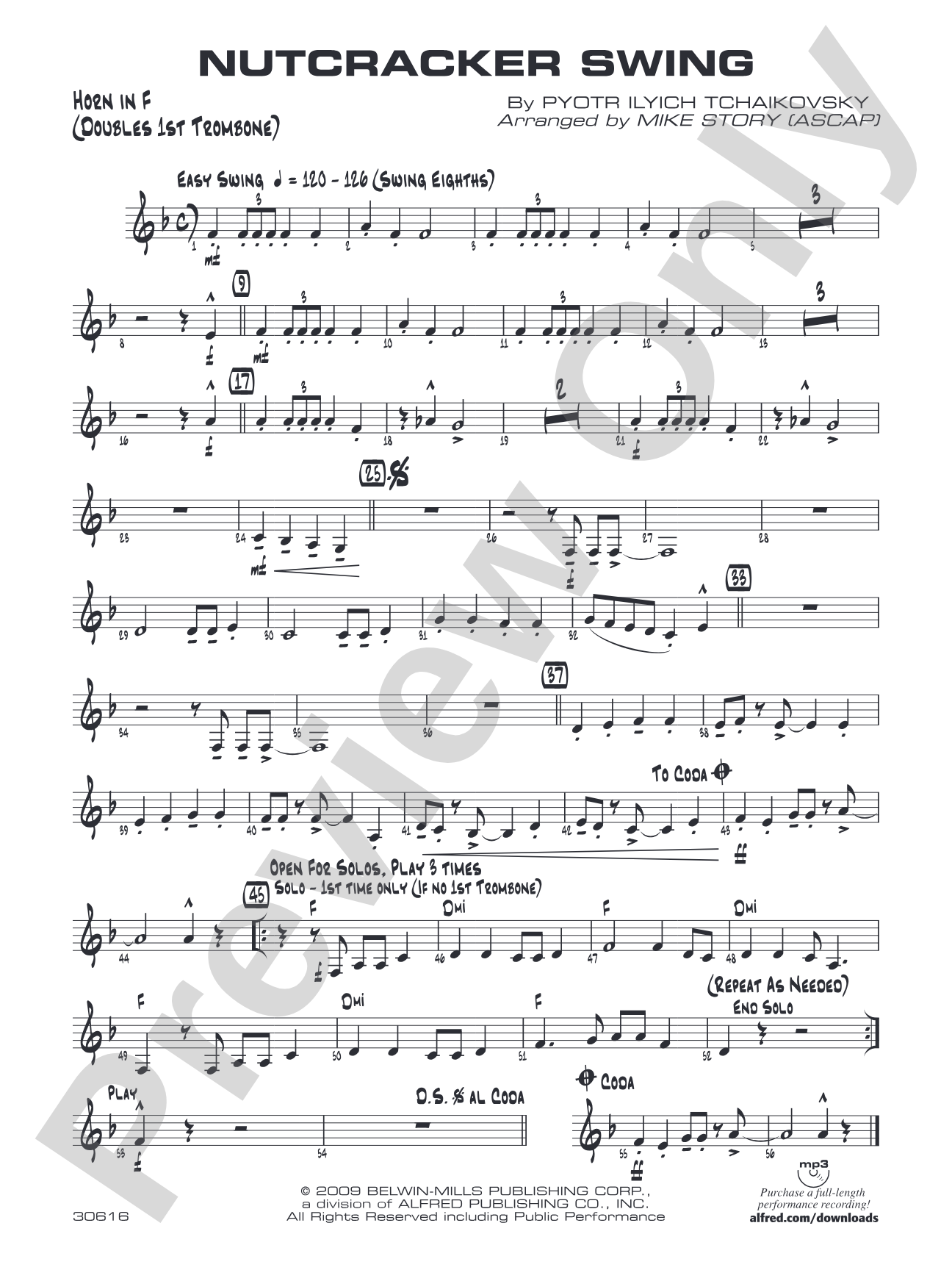 Nutcracker Swing: 1st F Horn