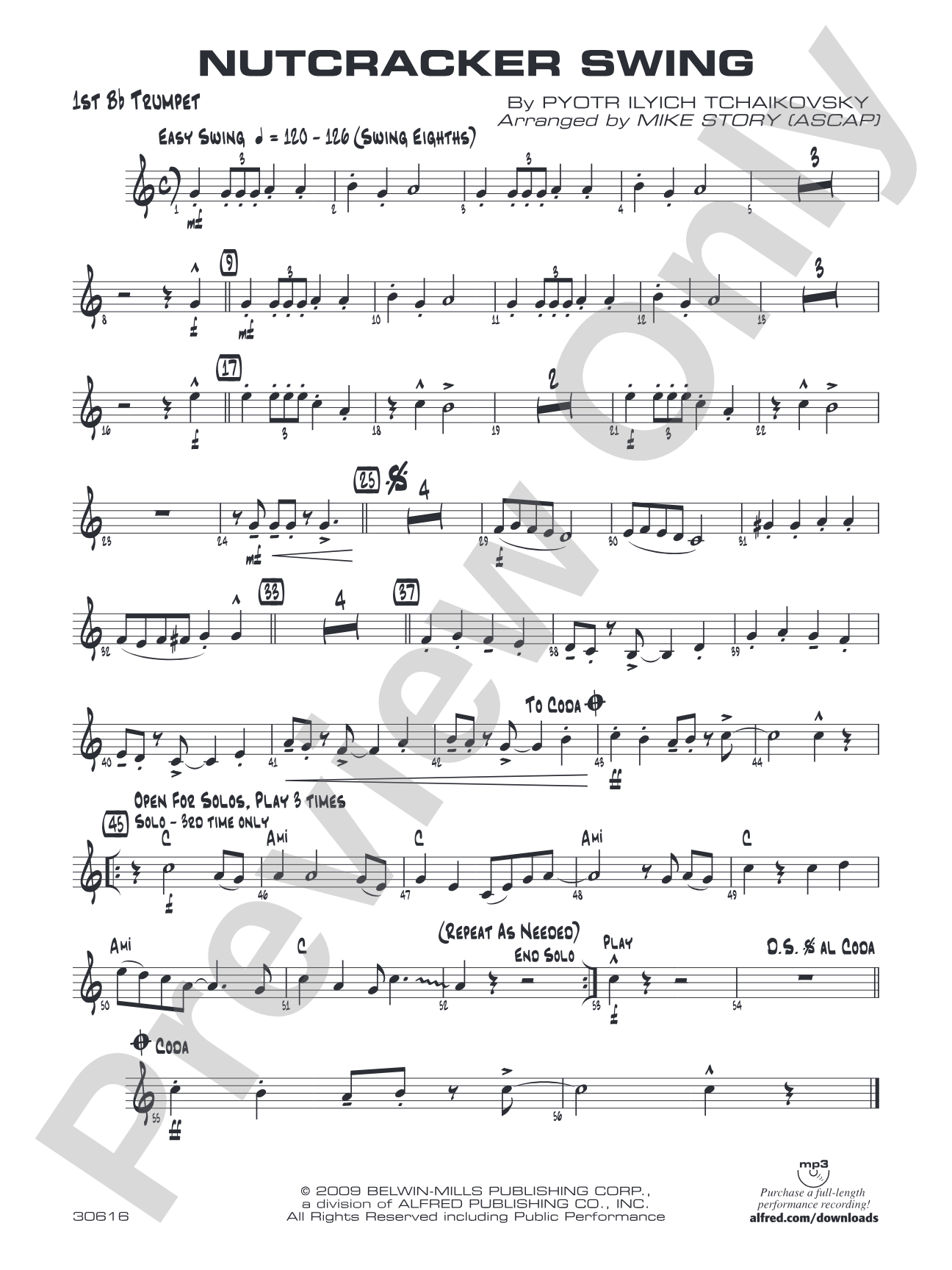 Nutcracker Swing: 1st B-flat Trumpet