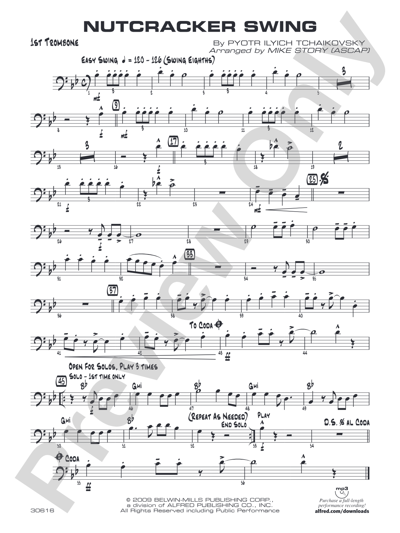 Nutcracker Swing: 1st Trombone