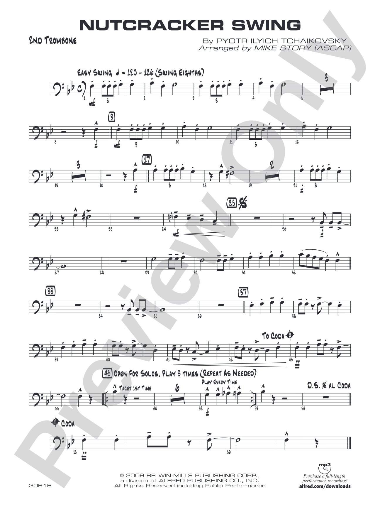 Nutcracker Swing: 2nd Trombone