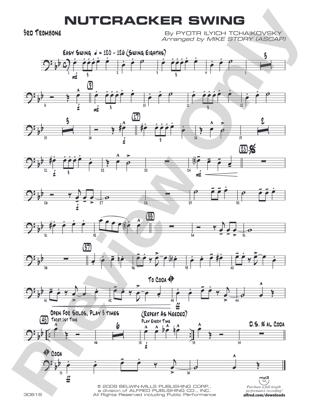 Nutcracker Swing: 3rd Trombone