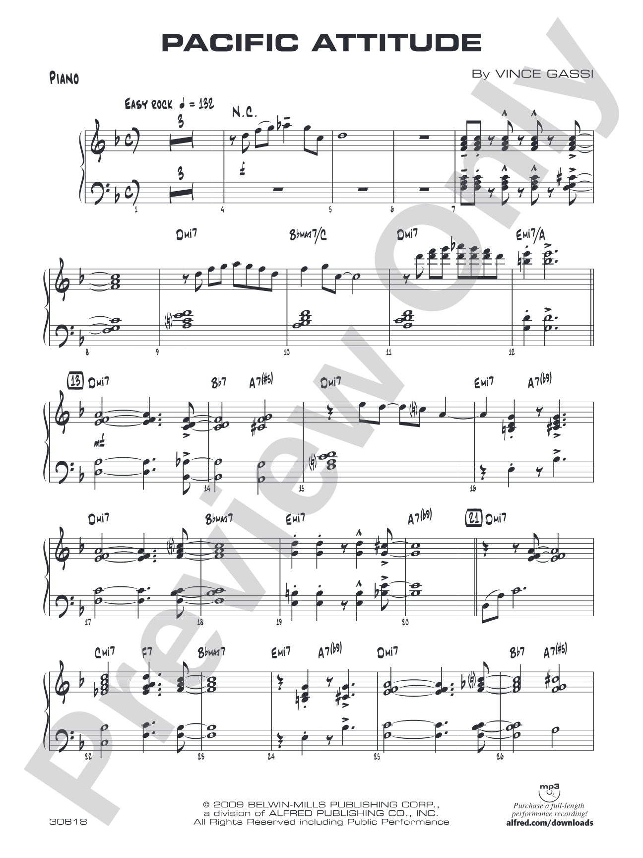 Pacific Attitude: Piano Accompaniment