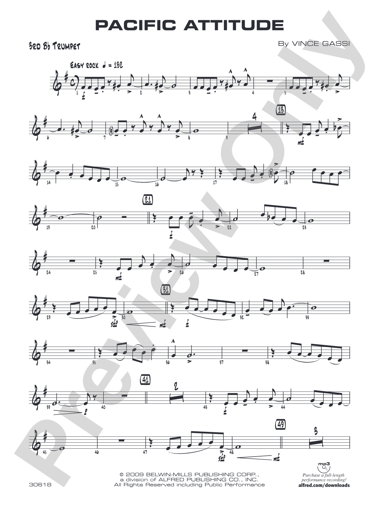 Pacific Attitude: 3rd B-flat Trumpet