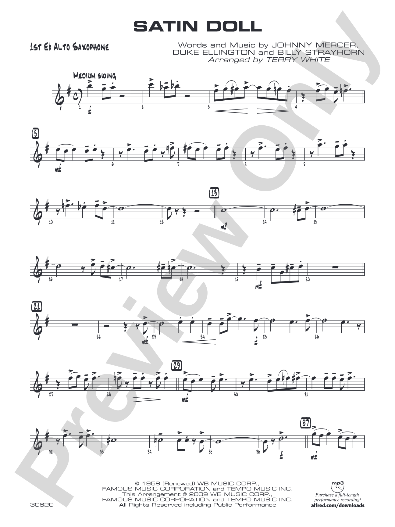 Satin Doll: E-flat Alto Saxophone