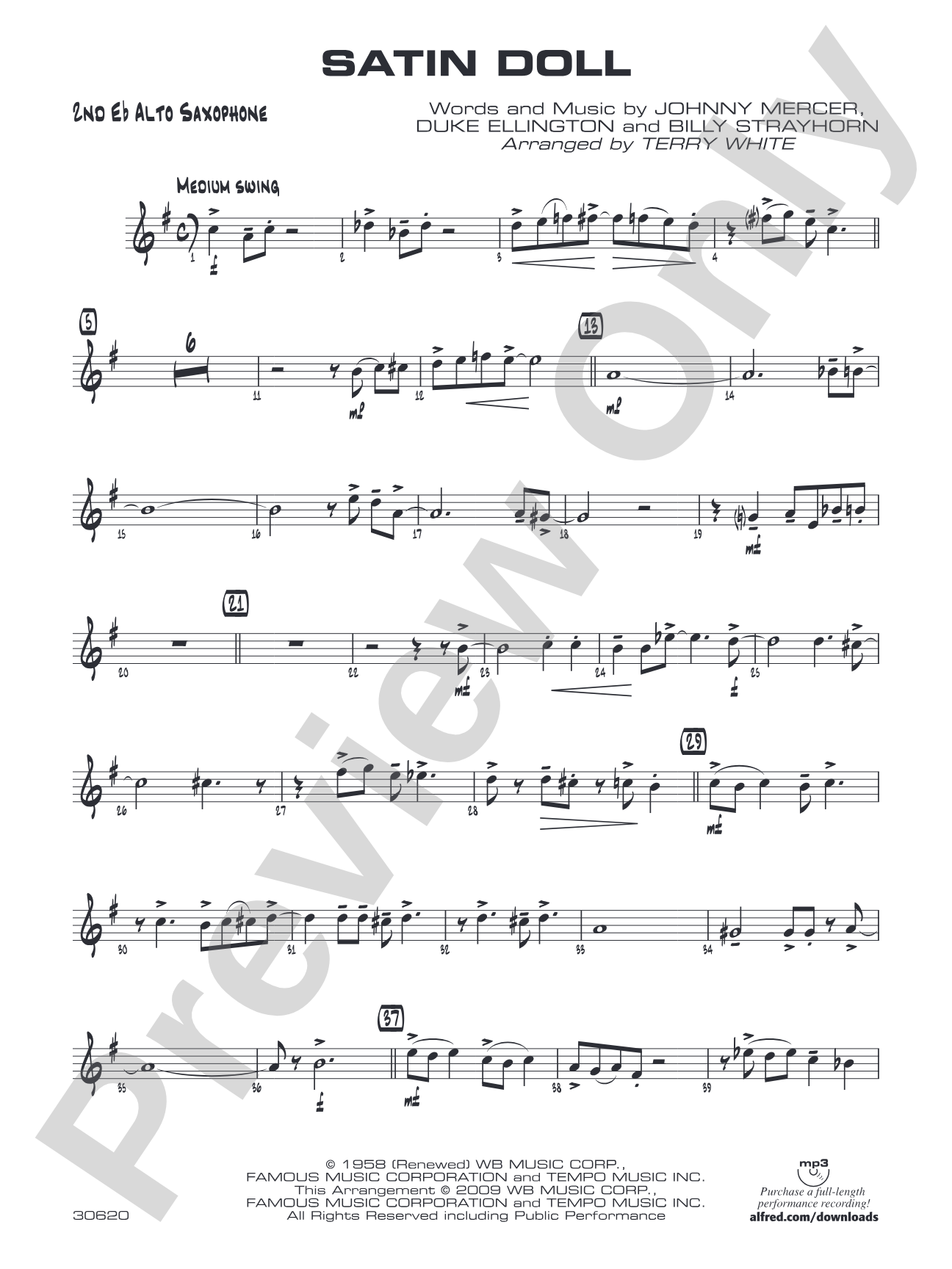 Satin Doll: 2nd E-flat Alto Saxophone