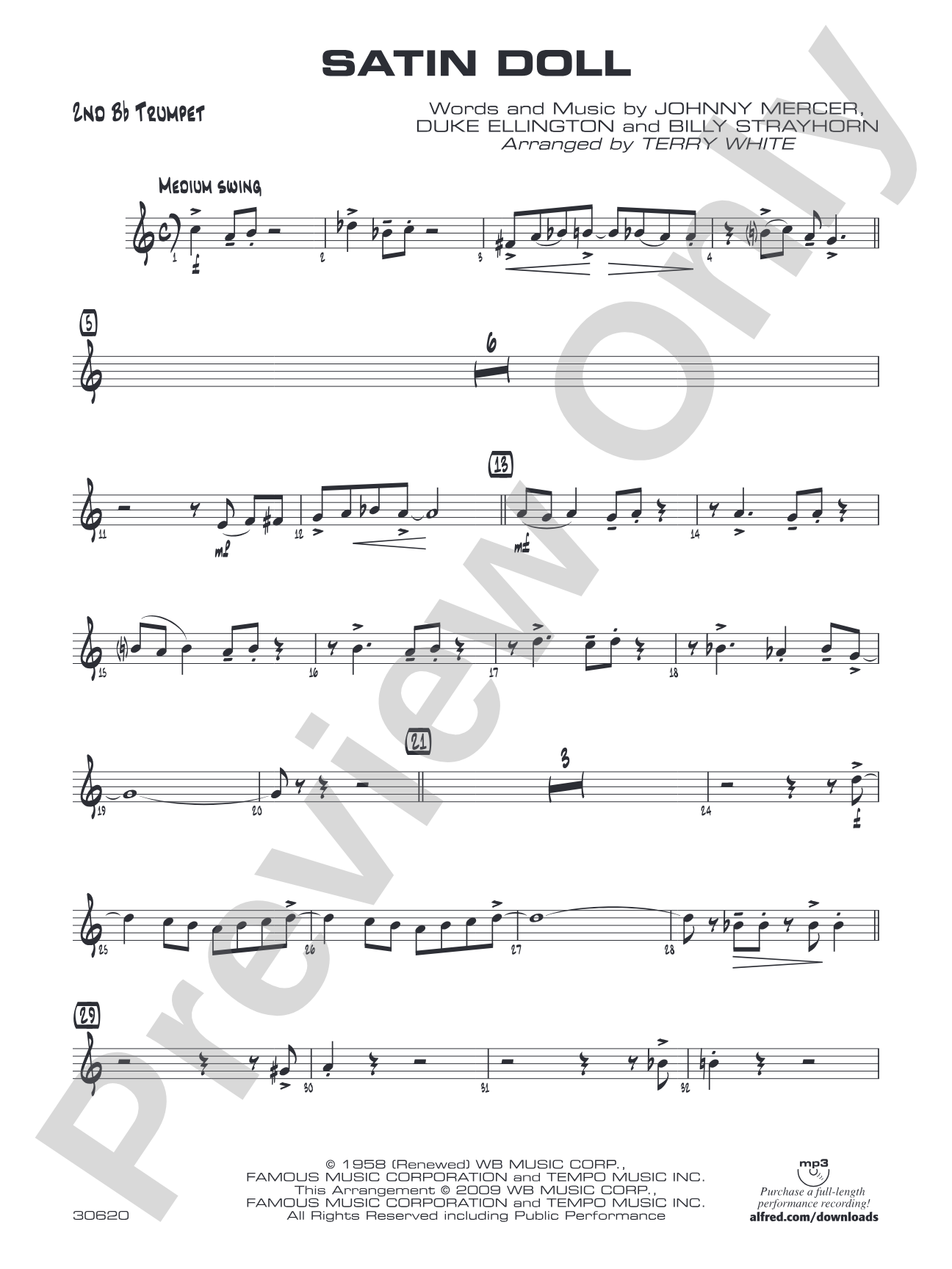 Satin Doll: 2nd B-flat Trumpet