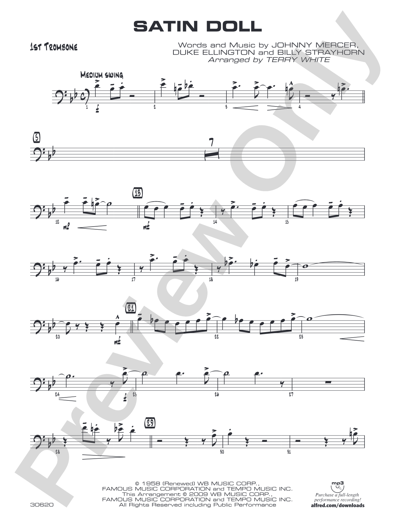 Satin Doll: 1st Trombone