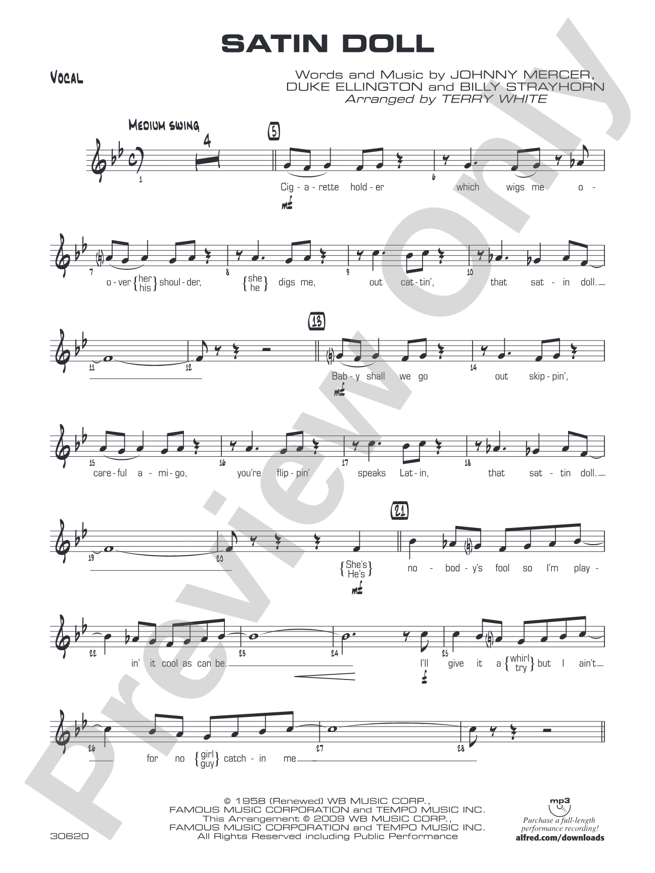 Satin Doll: Vocal Solo
